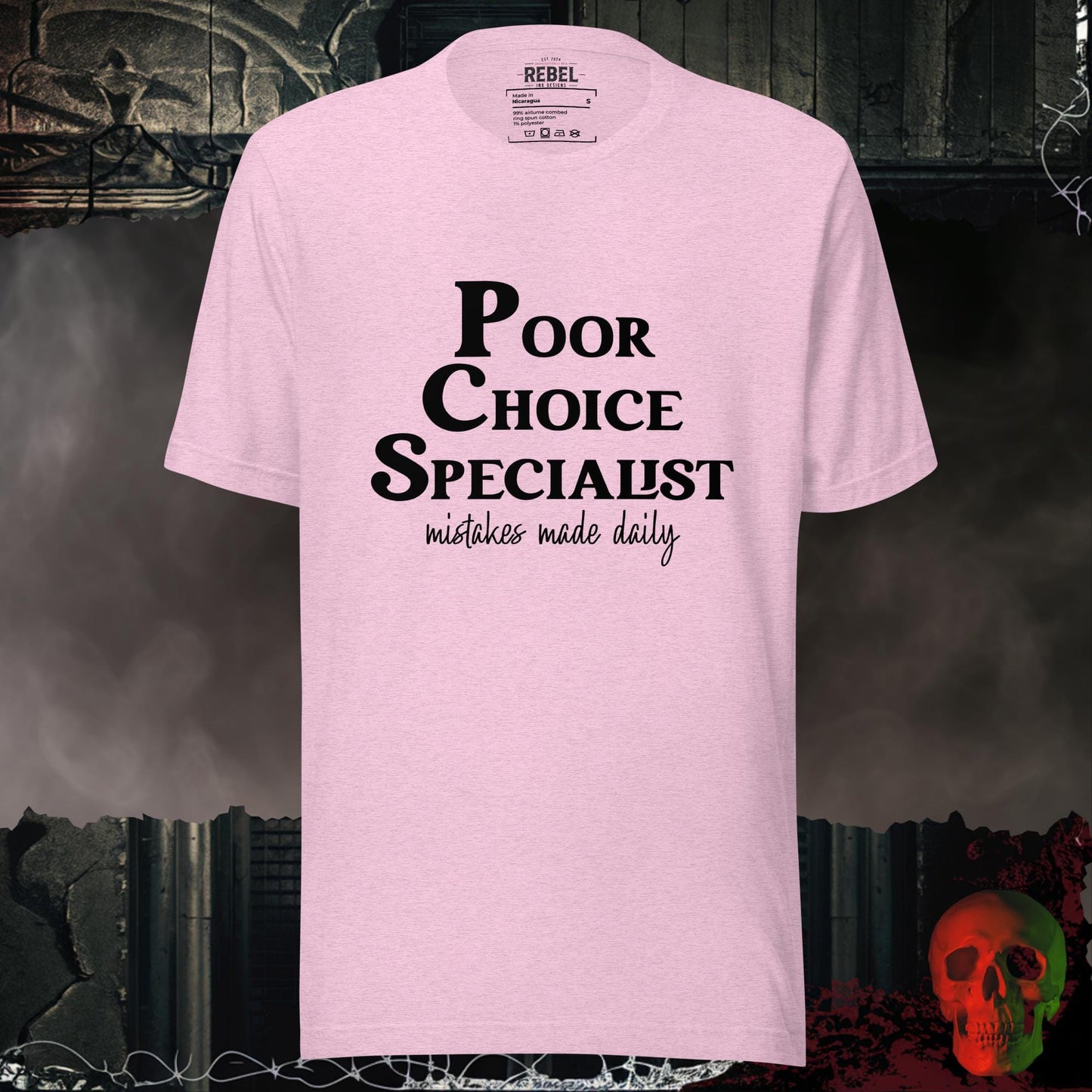 T-Shirt Heather Prism Lilac / S Poor Choice Specialist Tee