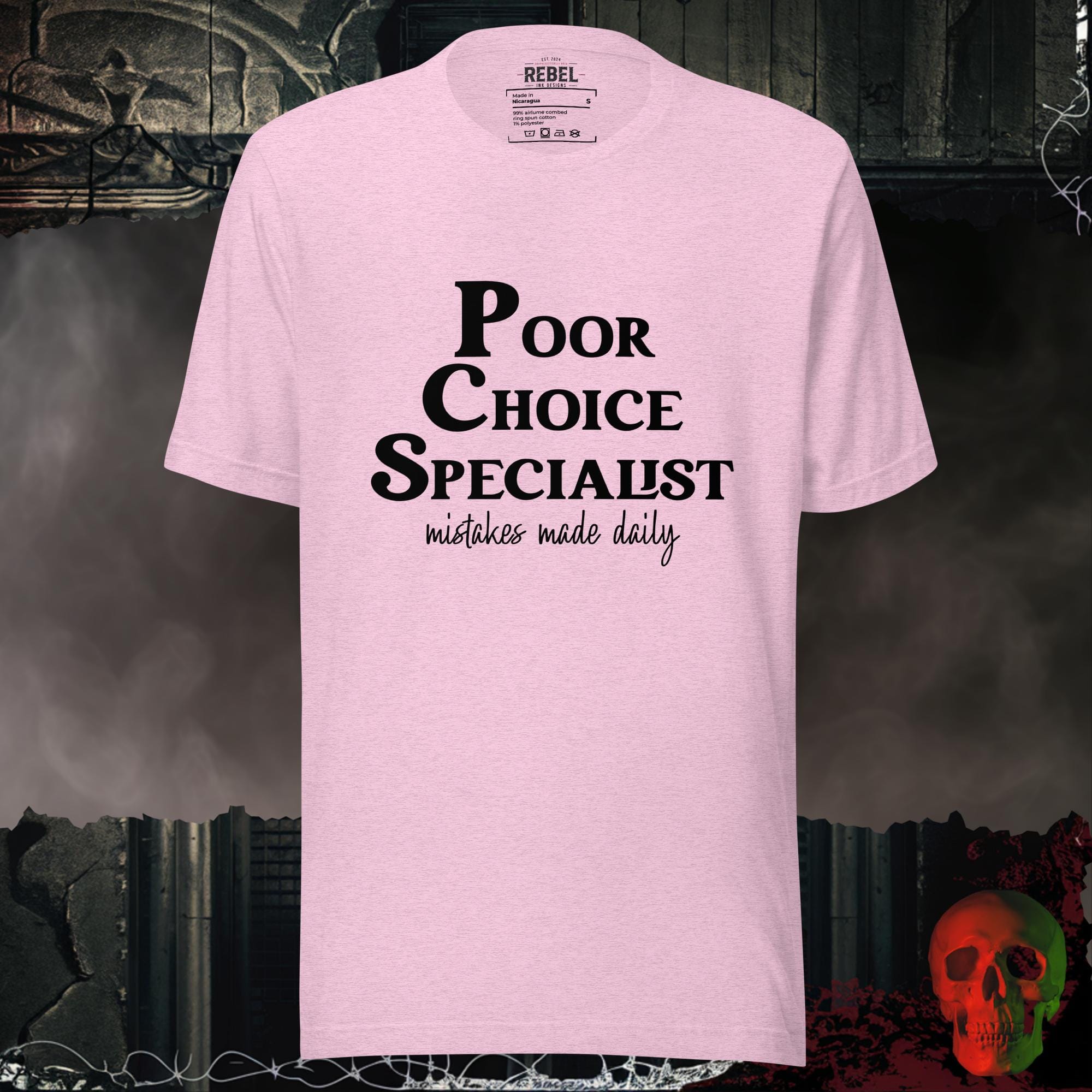 T-Shirt Heather Prism Lilac / S Poor Choice Specialist Tee