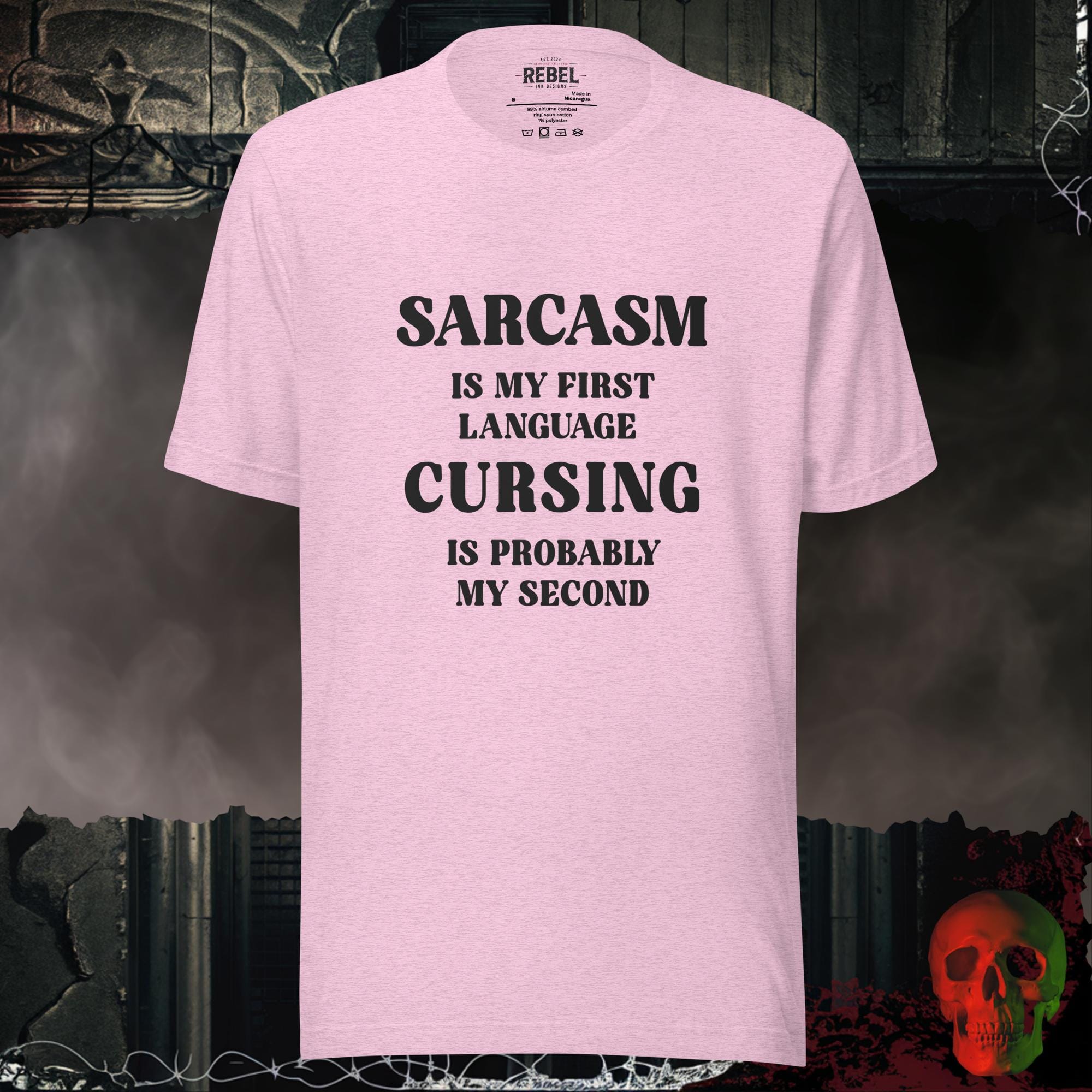 T-Shirt Heather Prism Lilac / S Sarcasm Is My First Language Tee