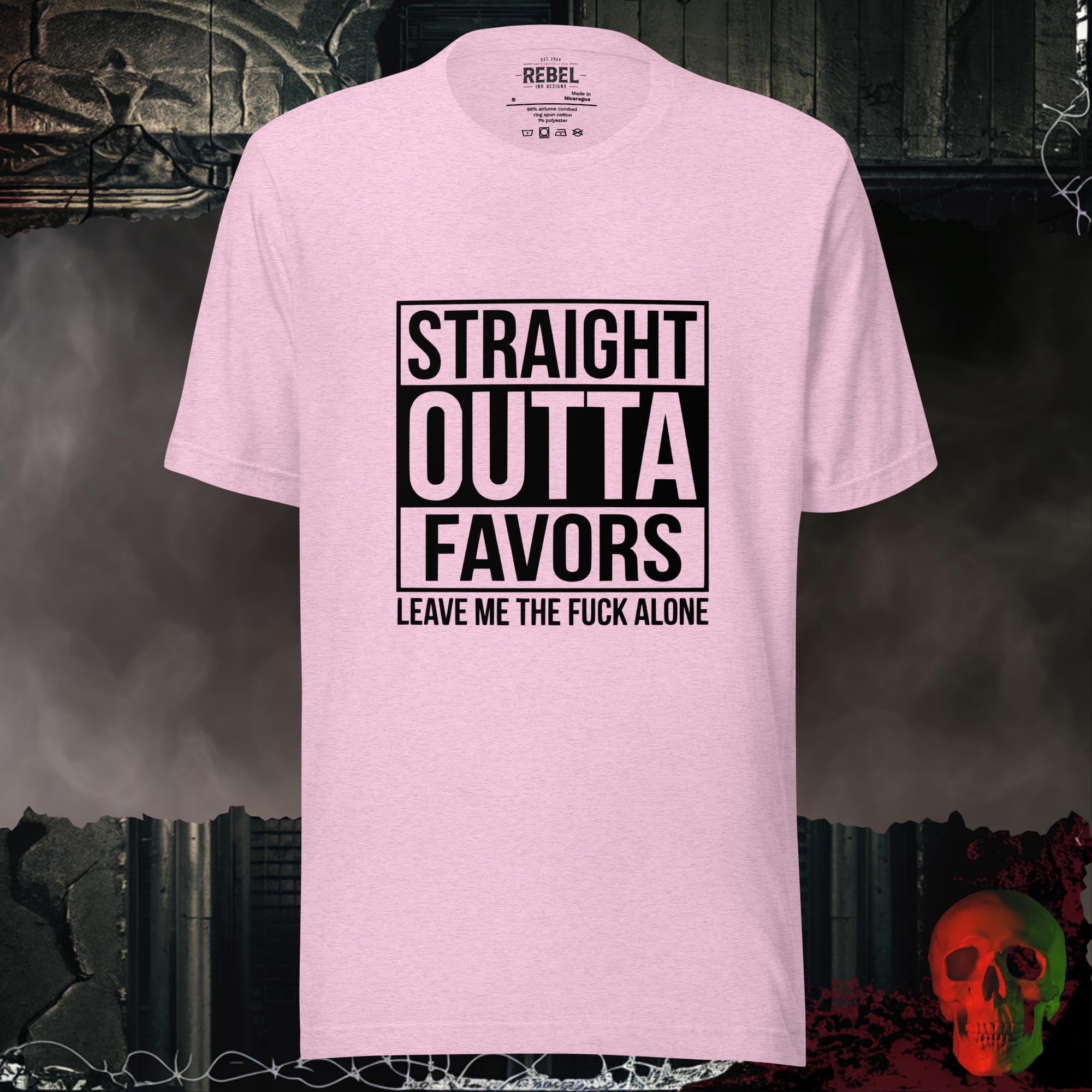 T-Shirt Heather Prism Lilac / S Straight Out of Favors Tee