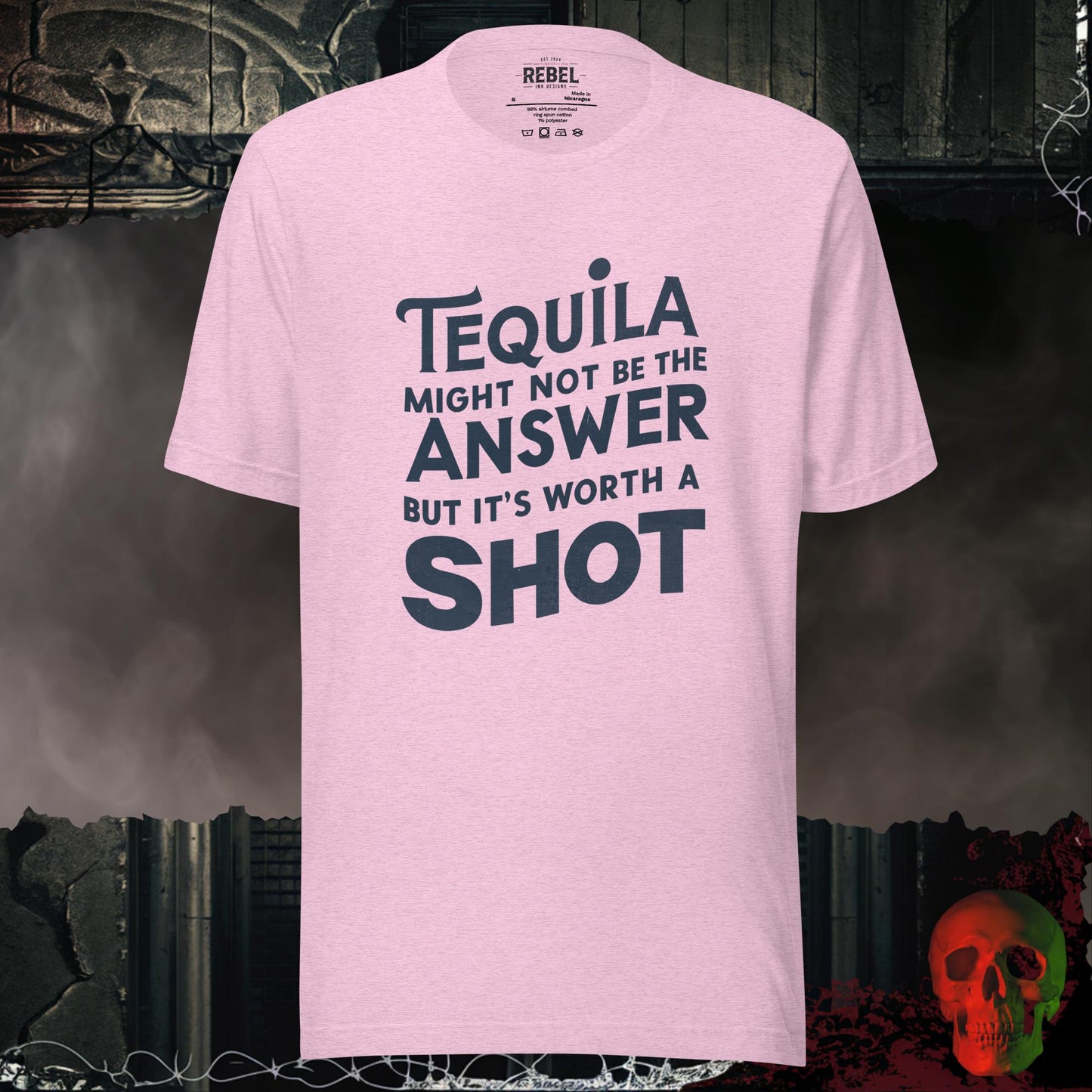 T-Shirt Heather Prism Lilac / S Tequilla is a Decision Tee