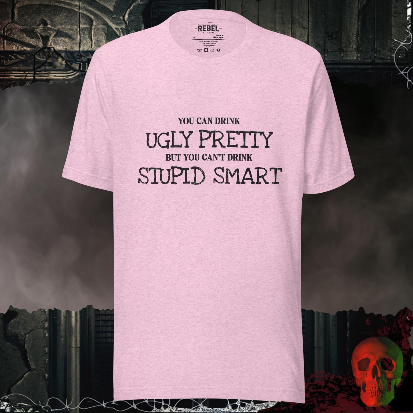 T-Shirt Heather Prism Lilac / S Ugly Pretty, Not Stupid Smart Tee