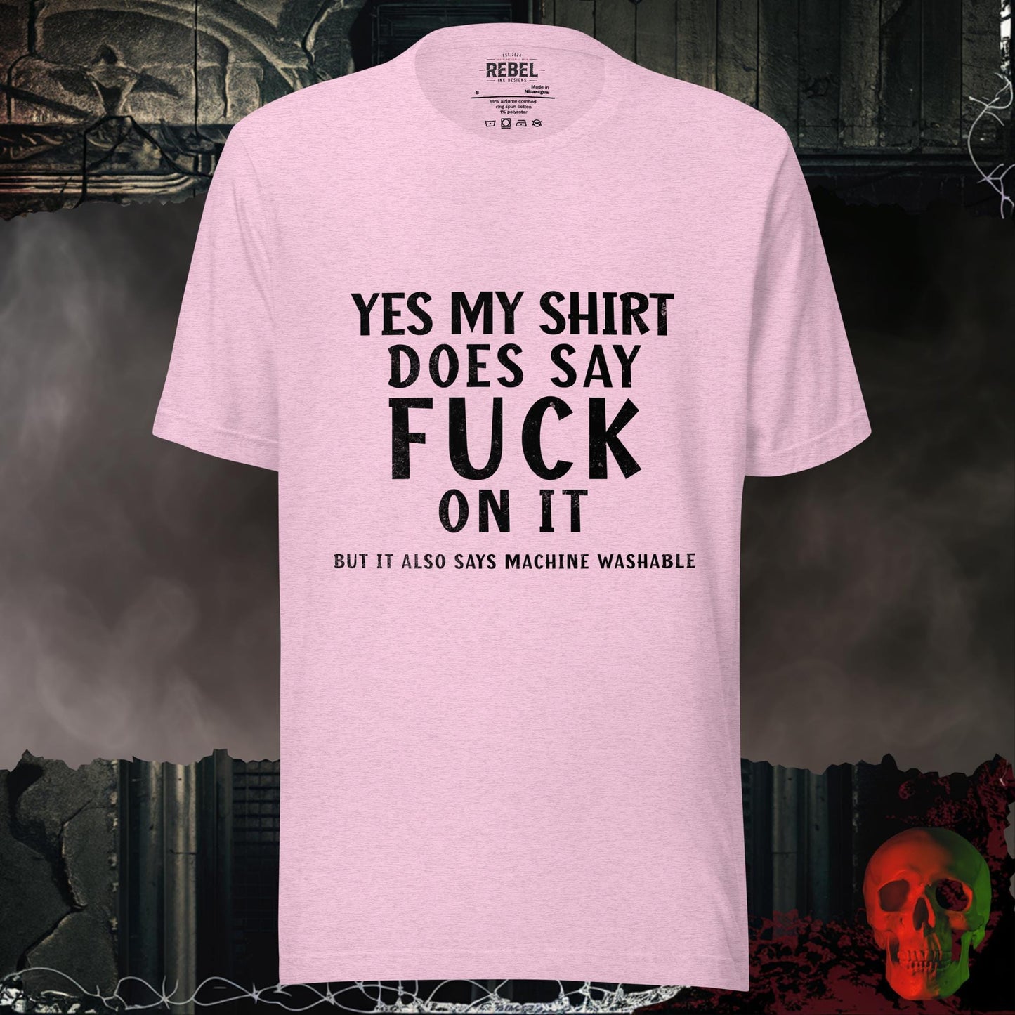 T-Shirt Heather Prism Lilac / S Yes My Shirt Does Say F@ck Tee