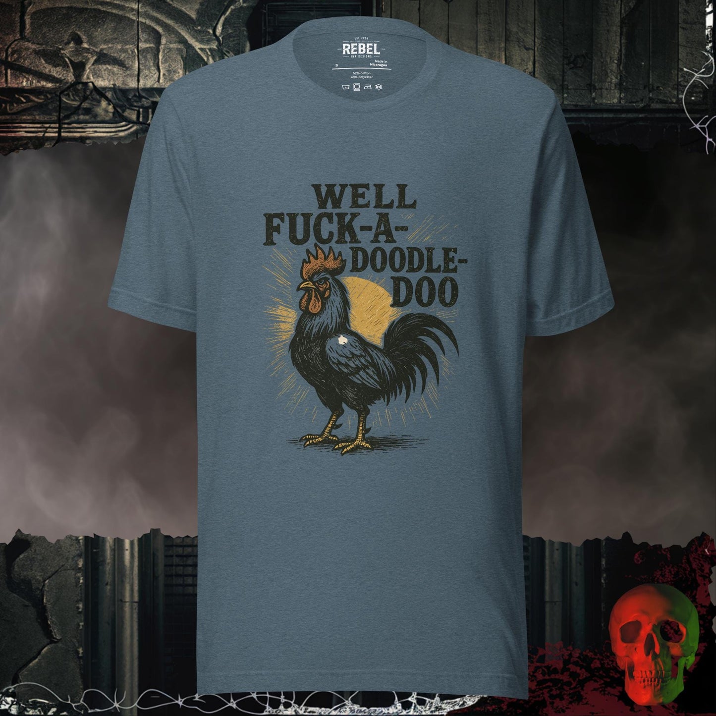 T-Shirt Heather Slate / S F@ck a Doodle Do Tee