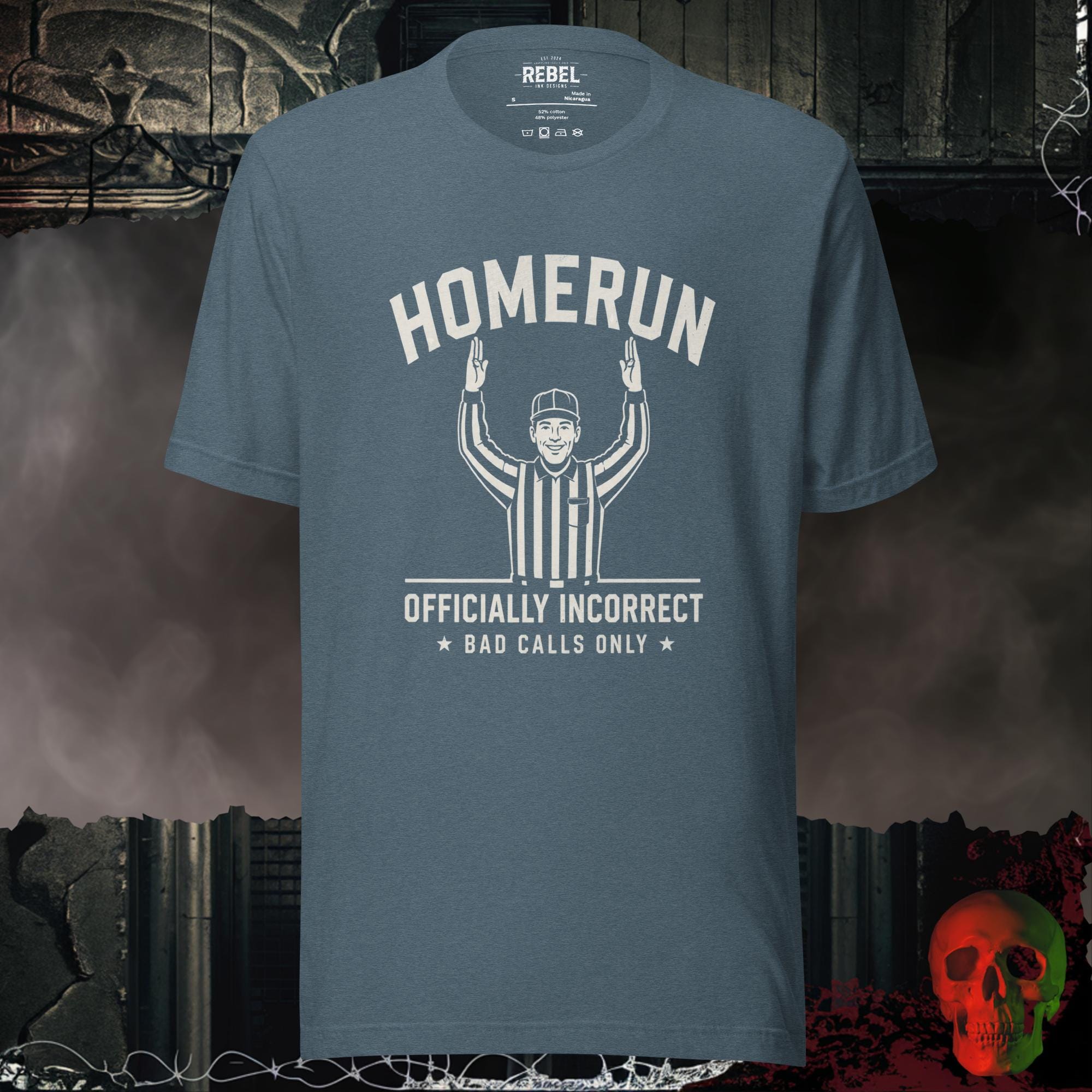 T-Shirt Heather Slate / S Home Run Attitude Graphic Tee | Rebel Ink Designs