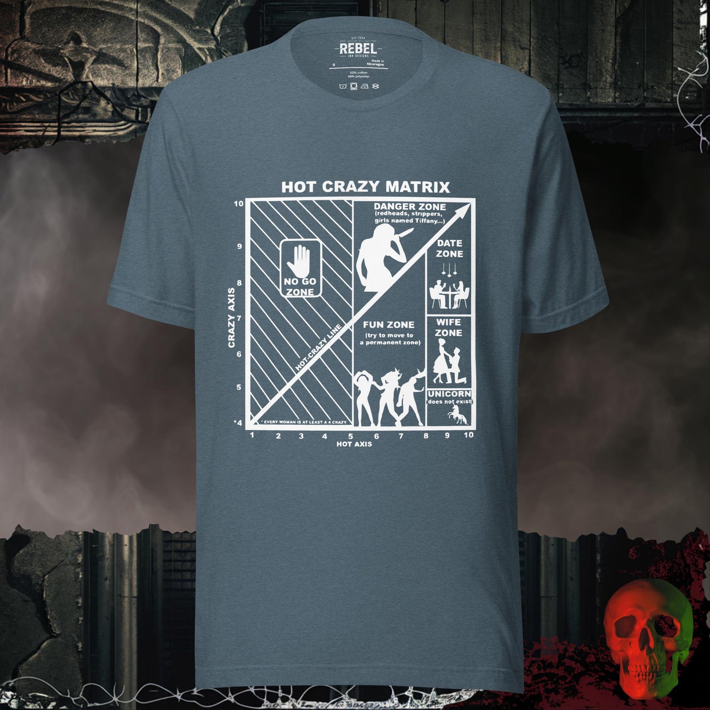 T-Shirt Heather Slate / S Hot Crazy Matrix Tee