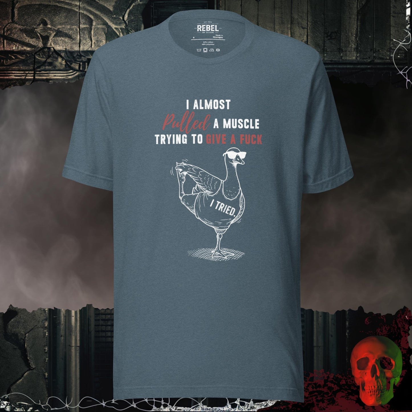 T-Shirt Heather Slate / S I Almost Pulled a Muscle Tee