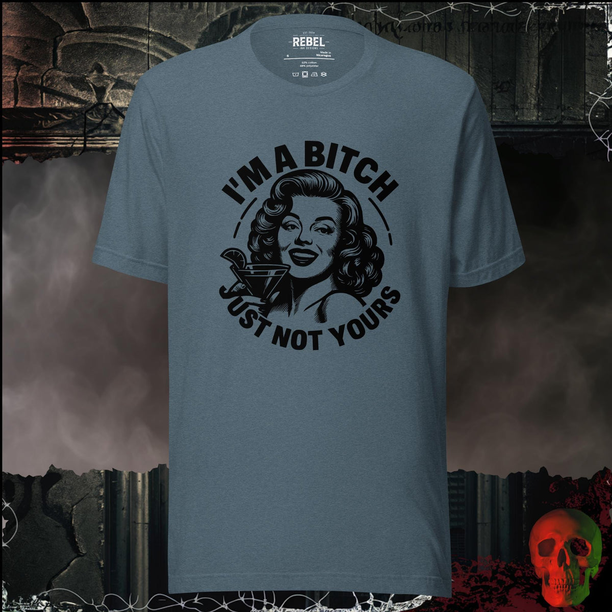 T-Shirt Heather Slate / S I'm a Bitch, Just Not Yours Graphic Tee | Rebel Ink Designs
