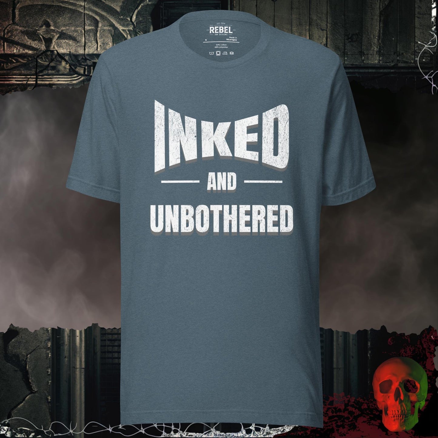 T-Shirt Heather Slate / S Inked and Unbothered Tee