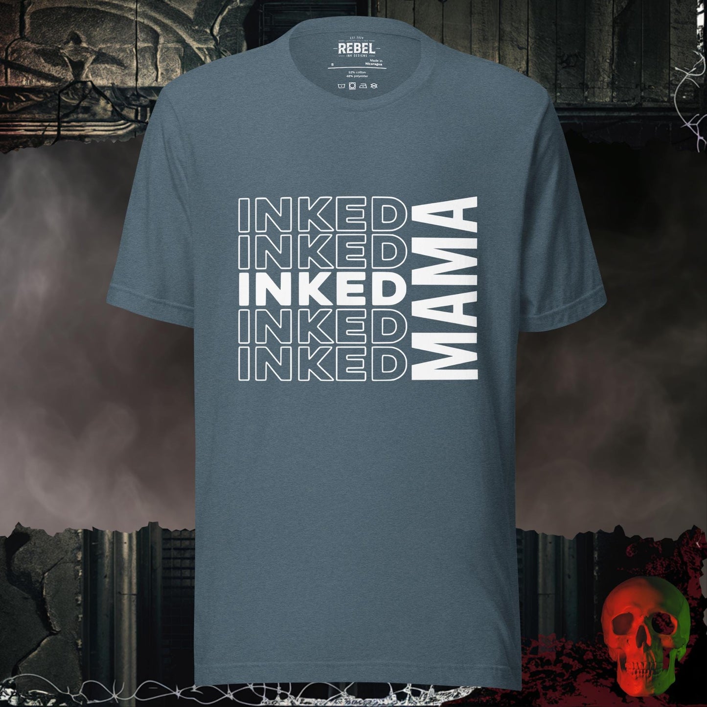 T-Shirt Heather Slate / S Inked Mamma Tee
