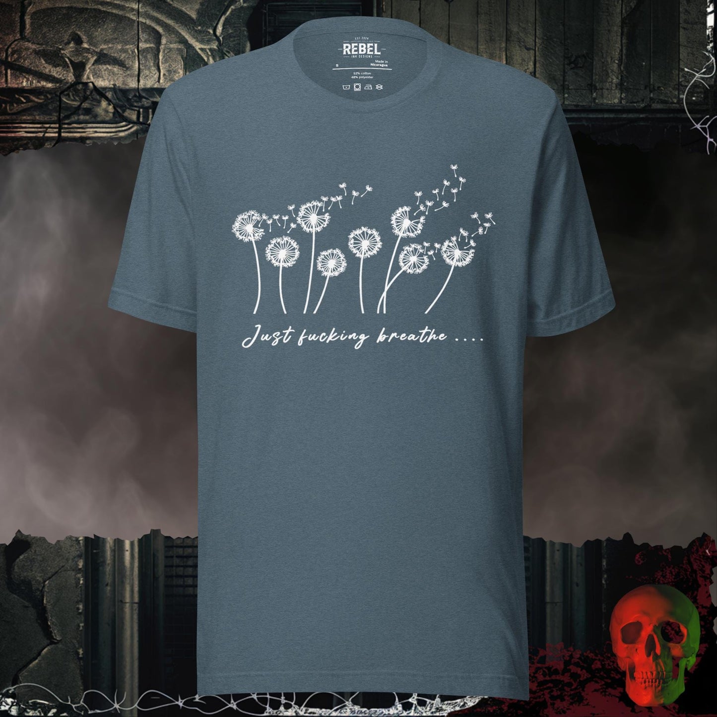 T-Shirt Heather Slate / S Just F*cking Breathe Tee