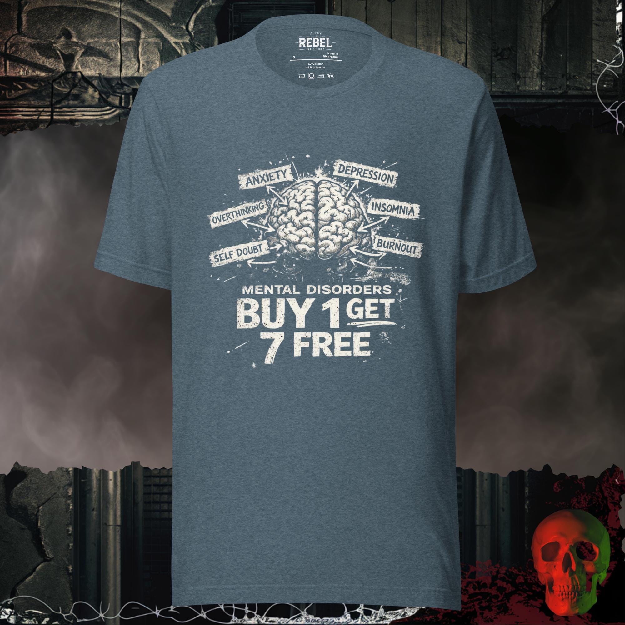 T-Shirt Heather Slate / S Mental Disorders Tee