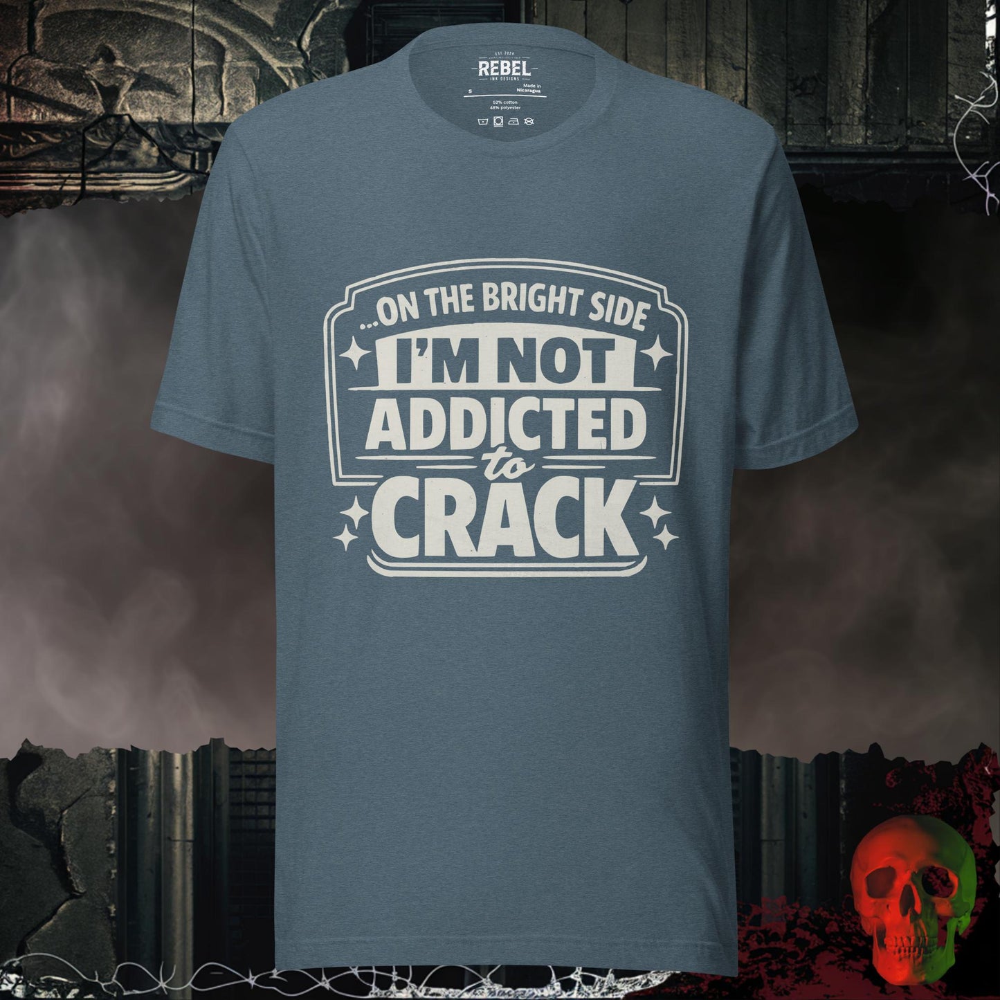T-Shirt Heather Slate / S Not Addicted to Cr@ck Tee
