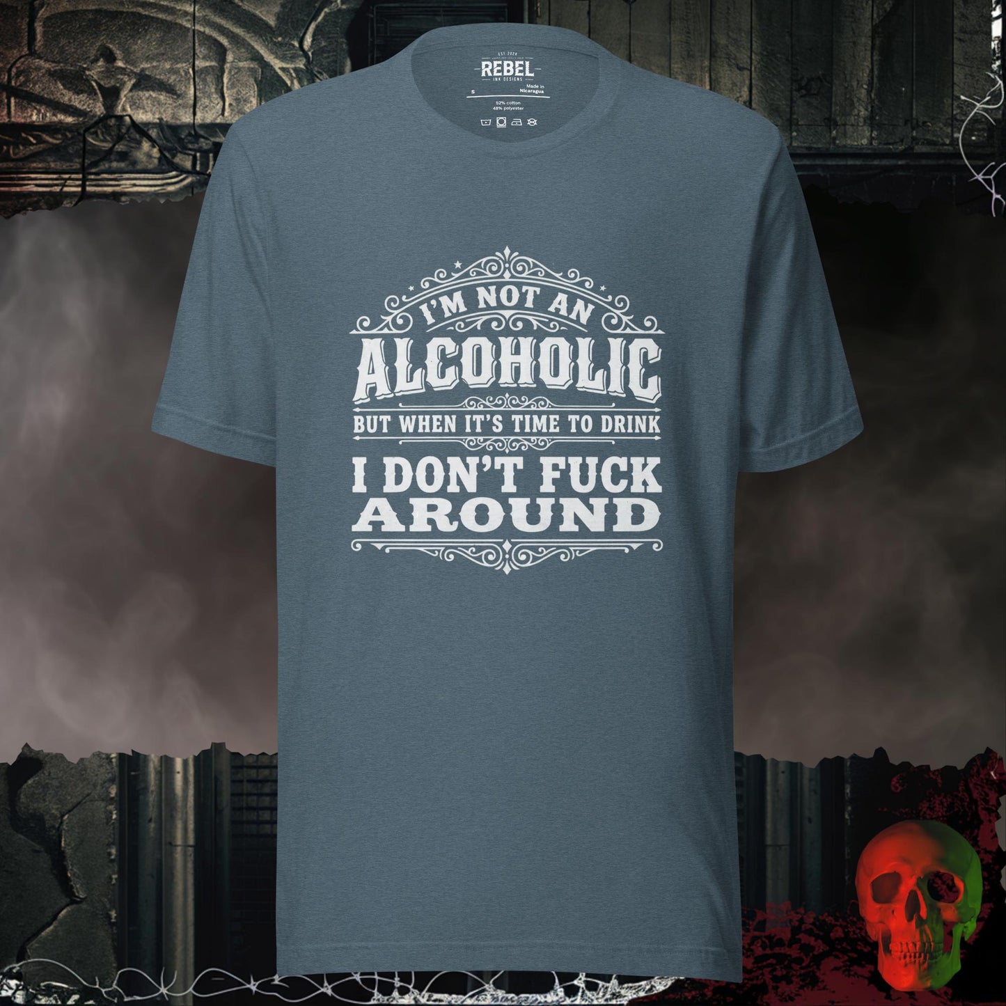 T-Shirt Heather Slate / S Not an Alcoholic But... Tee