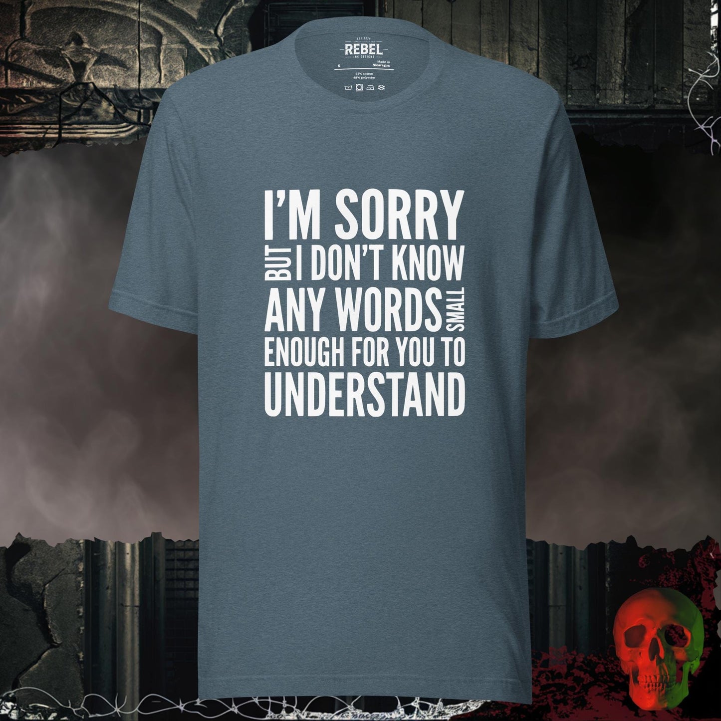 T-Shirt Heather Slate / S Not Enough Small Words T-Shirt