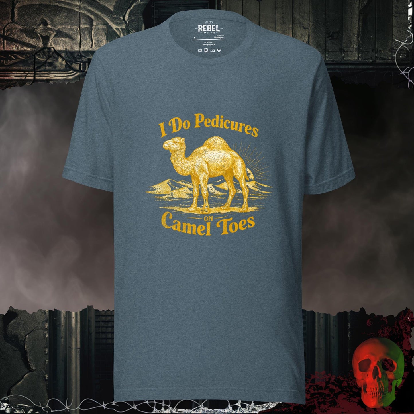 T-Shirt Heather Slate / S Pedicures on Camel Toes Tee