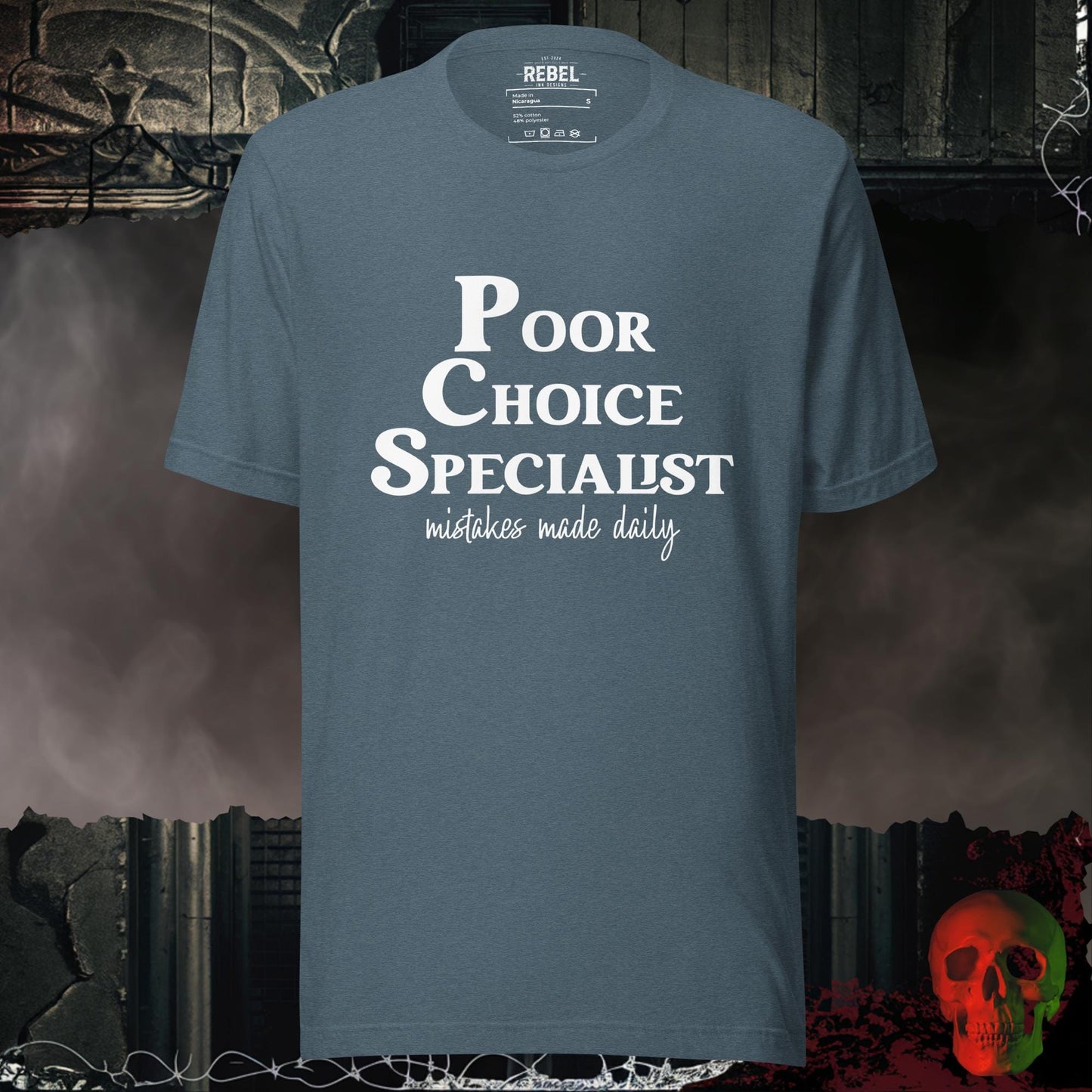 T-Shirt Heather Slate / S Poor Choice Specialist Tee