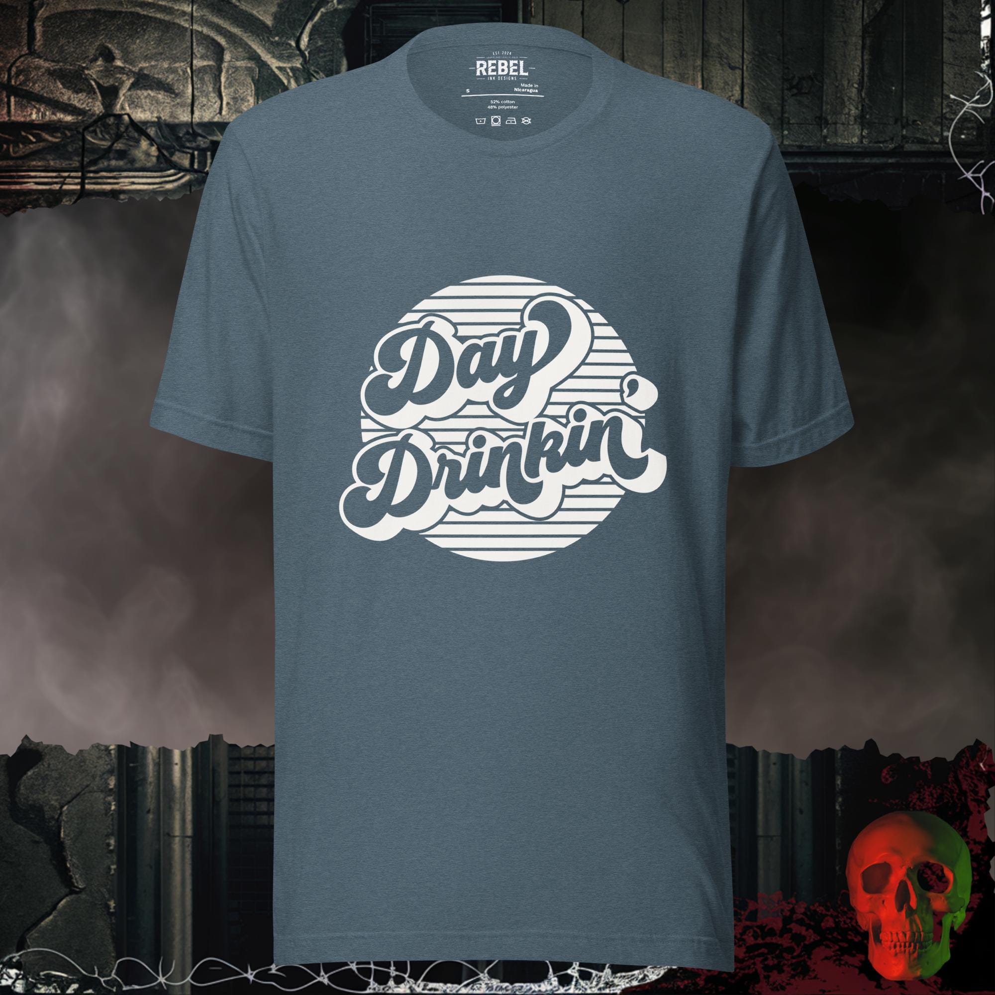 T-Shirt Heather Slate / S Retro Day Drinking T-Shirt