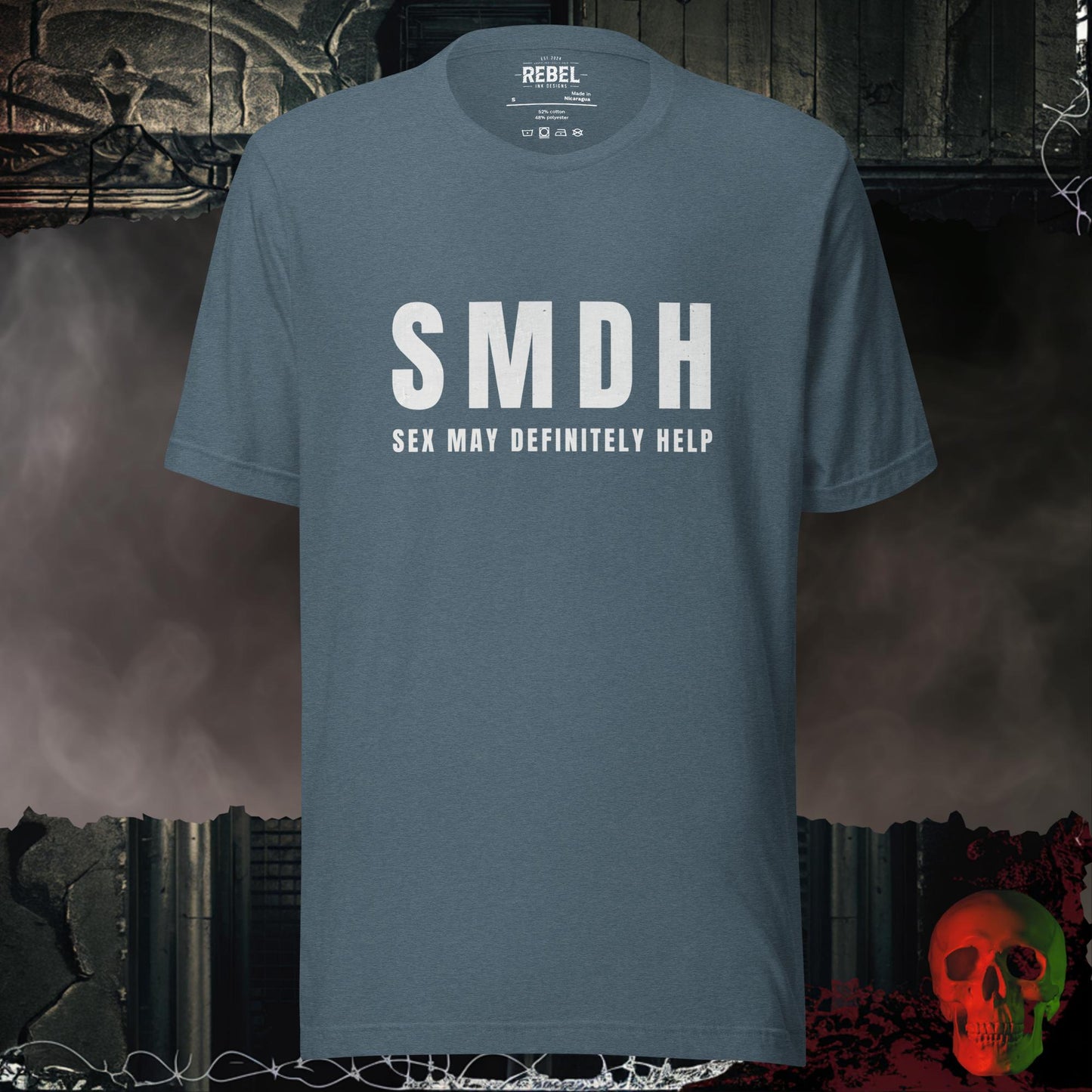 T-Shirt Heather Slate / S Sex May Definitely Help Tee