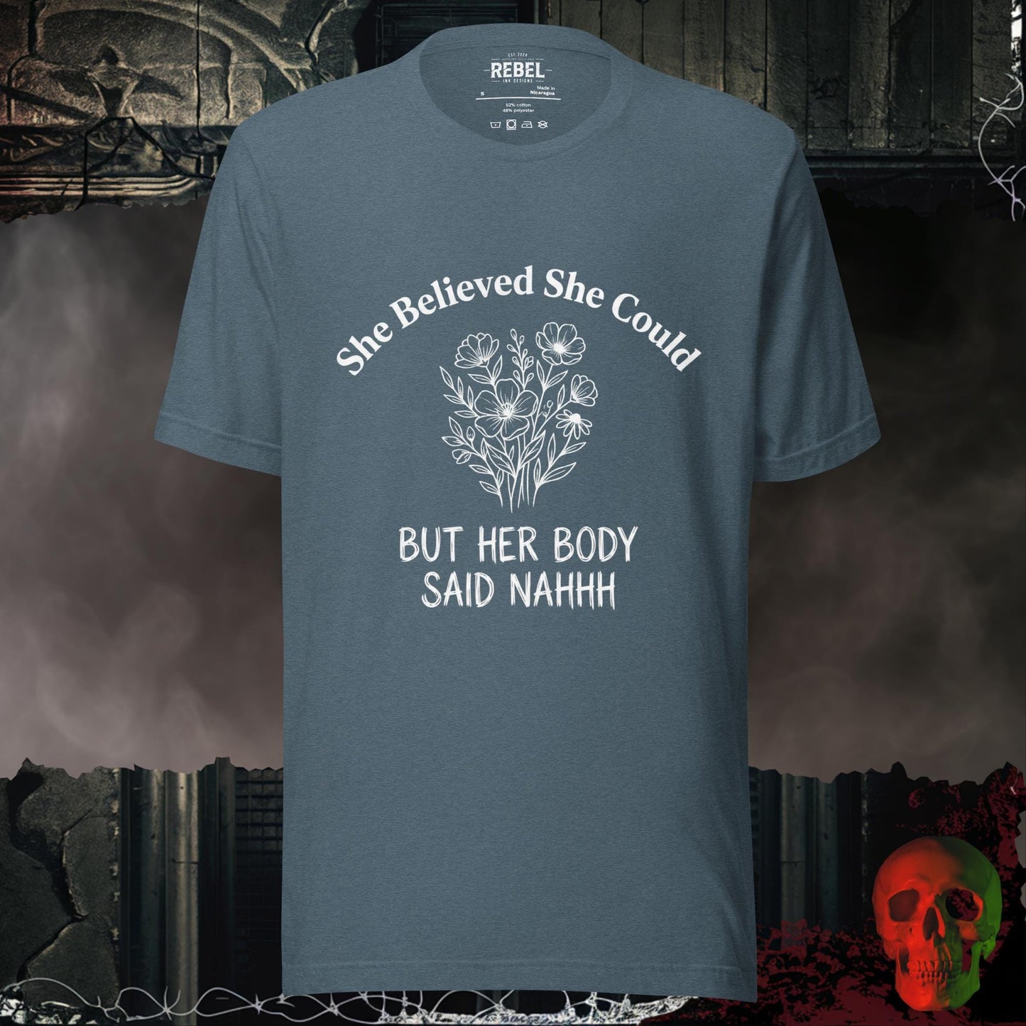 T-Shirt Heather Slate / S She Believed She Could Tee