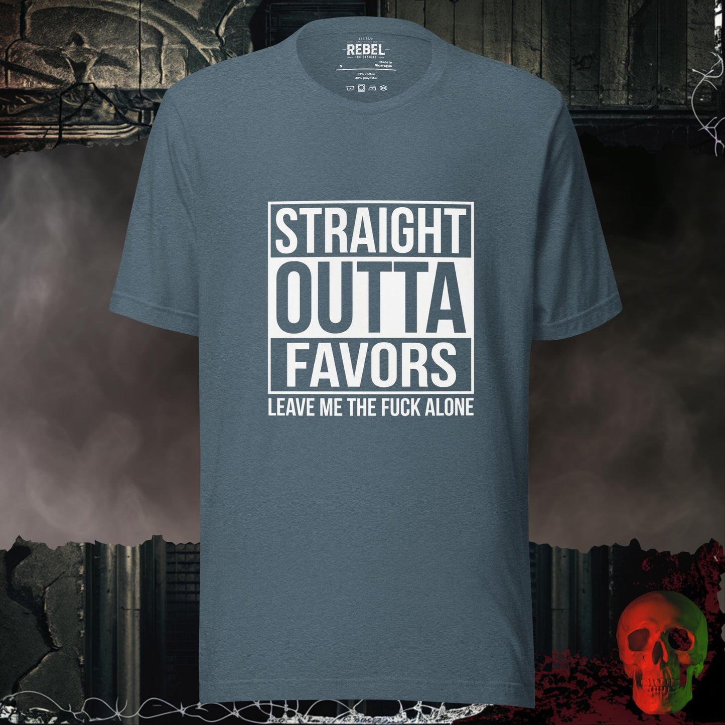 T-Shirt Heather Slate / S Straight Out of Favors Tee