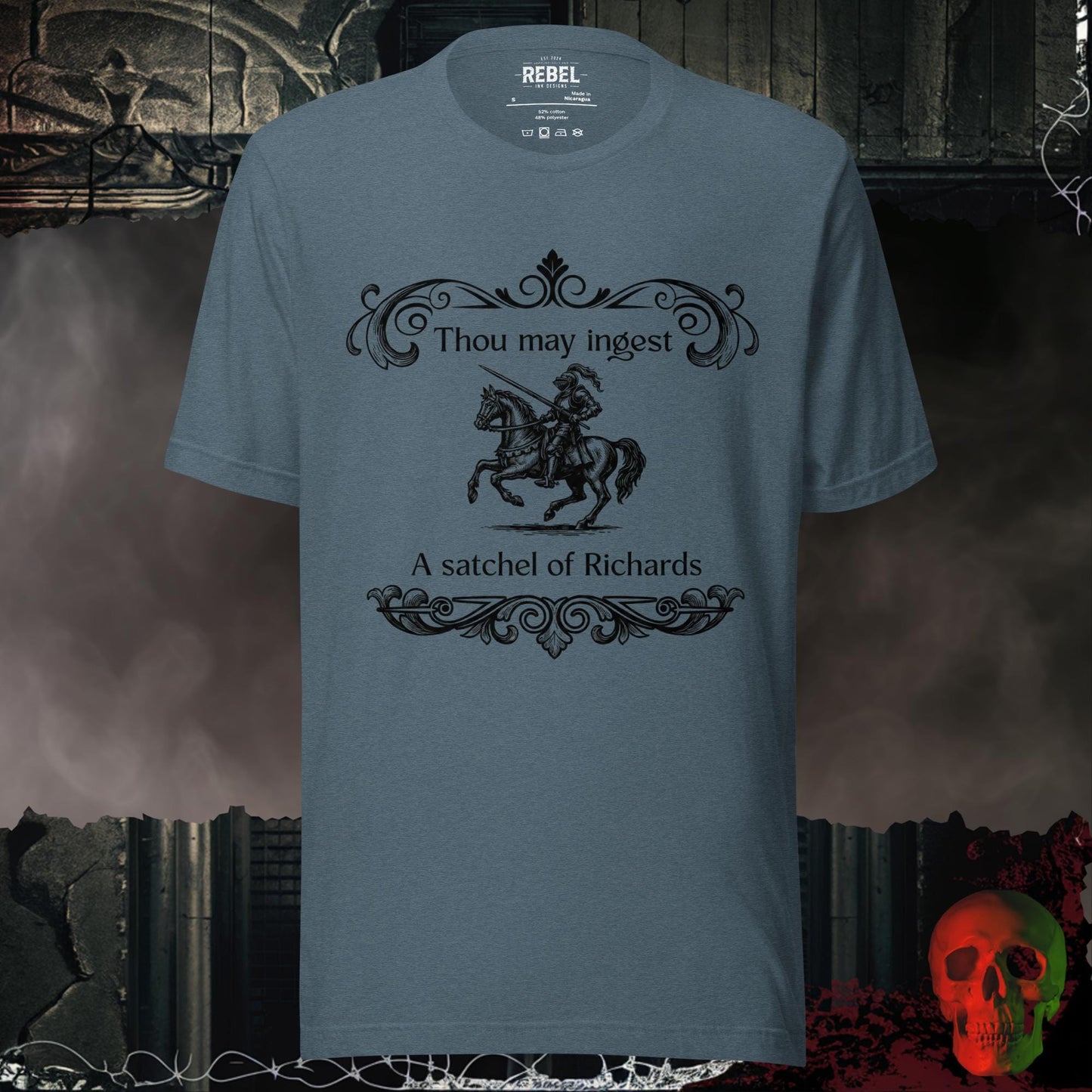 T-Shirt Heather Slate / S Thou May Ingest a Satchel of Richards