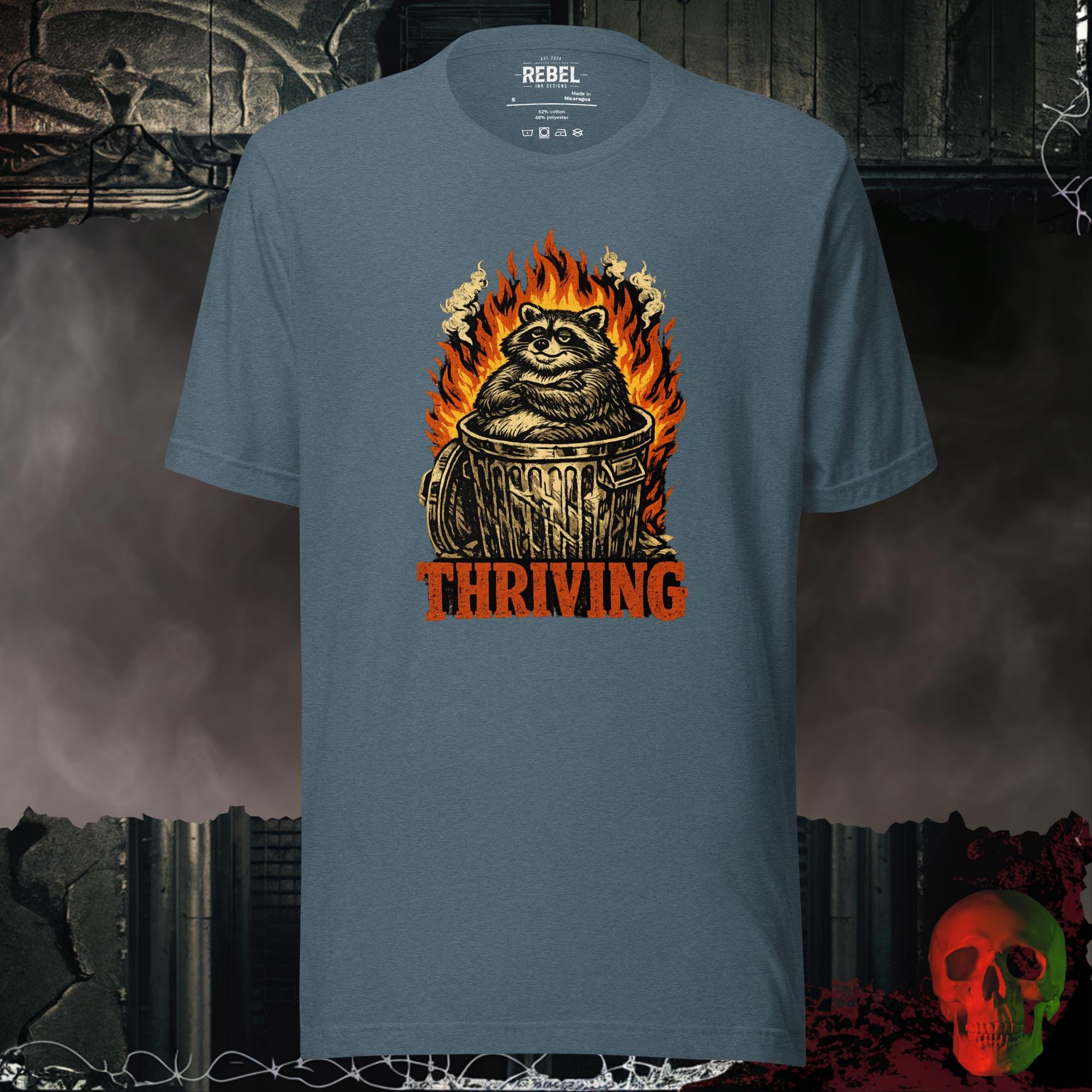 T-Shirt Heather Slate / S Thriving Bold Graphic Statement Tee | Rebel Ink