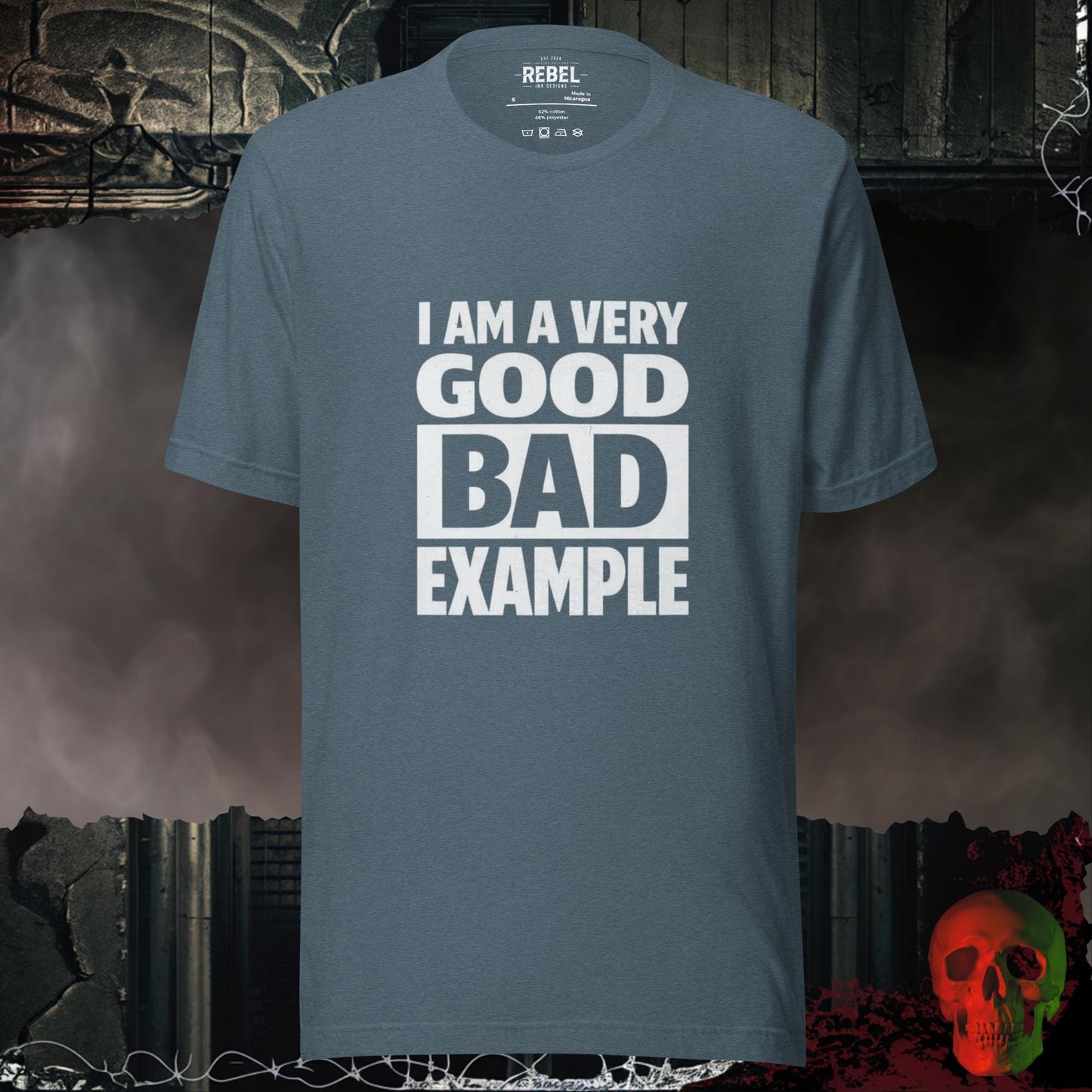T-Shirt Heather Slate / S Very Good Bad Example Tee