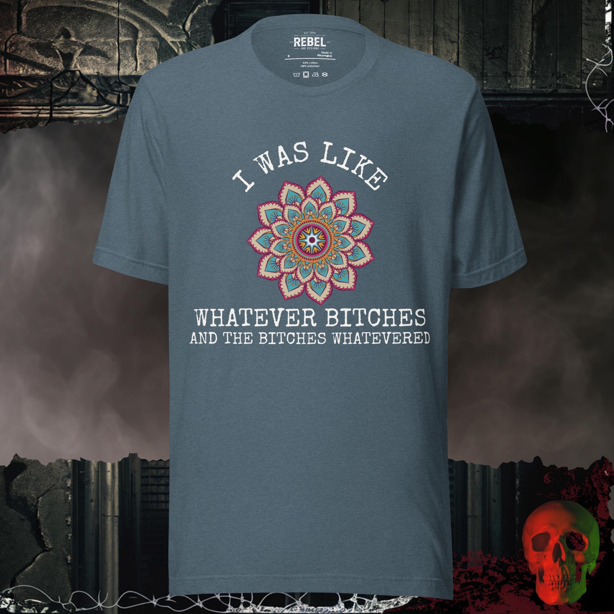 T-Shirt Heather Slate / S Whatever Bitches Graphic Tee | Rebel Ink Designs