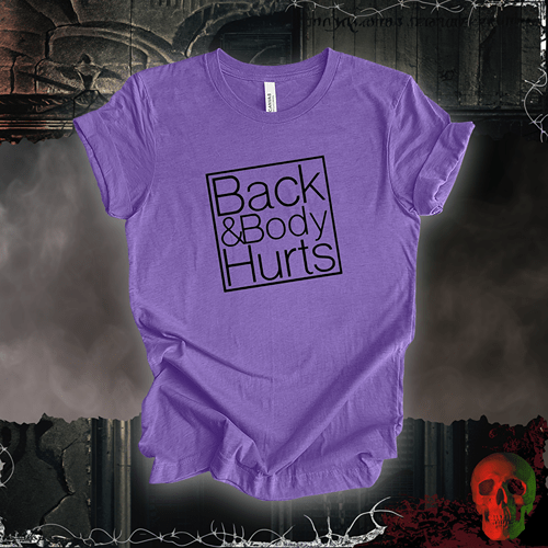 T-Shirt Heather Team Purple / S Back & Body Hurts