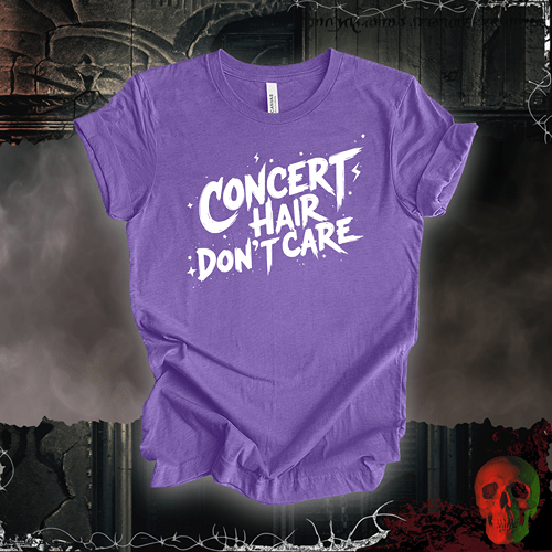 T-Shirt Heather Team Purple / S Concert Hair Don’t Care T-Shirt