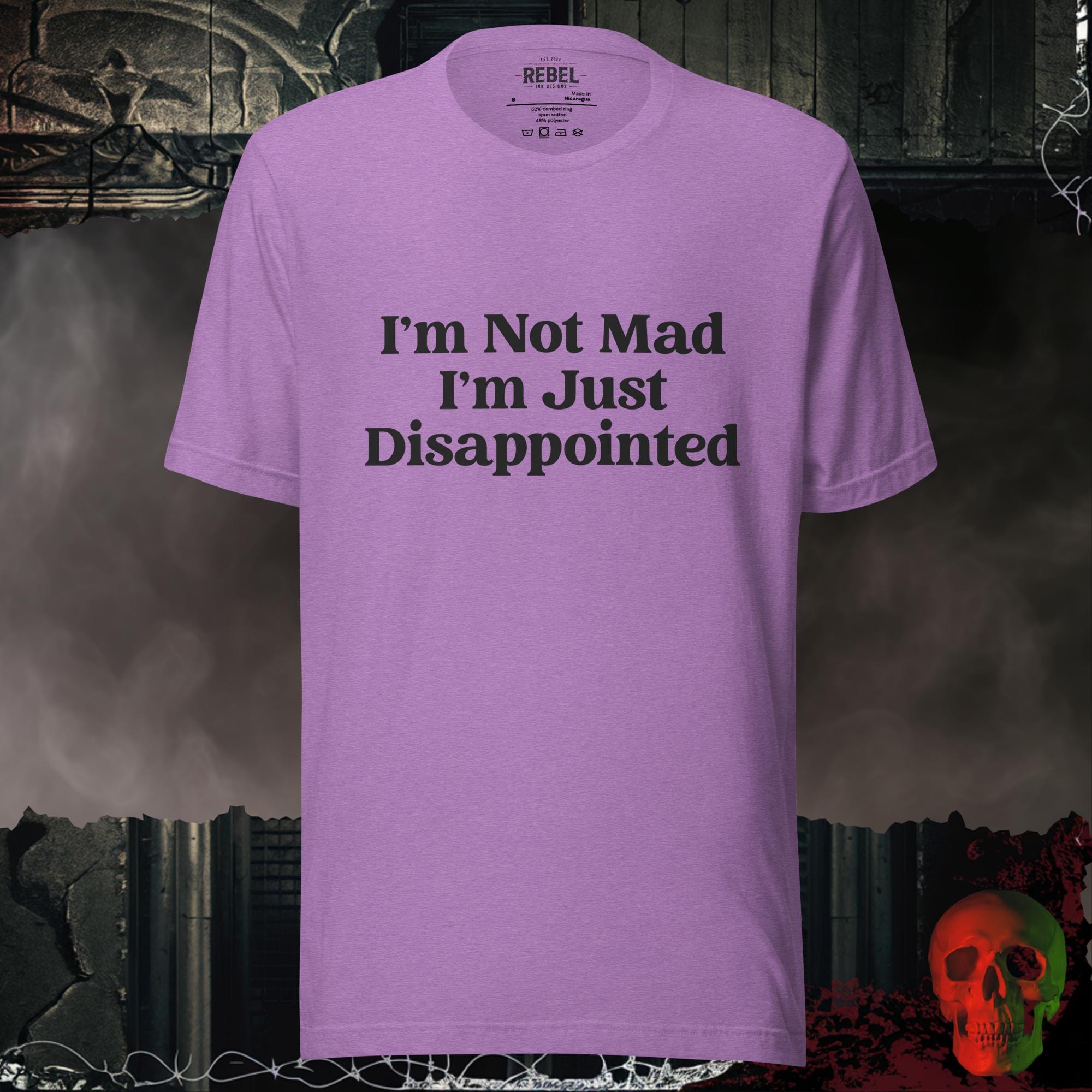 T-Shirt Heather Team Purple / S Disappointed, Not Mad Tee