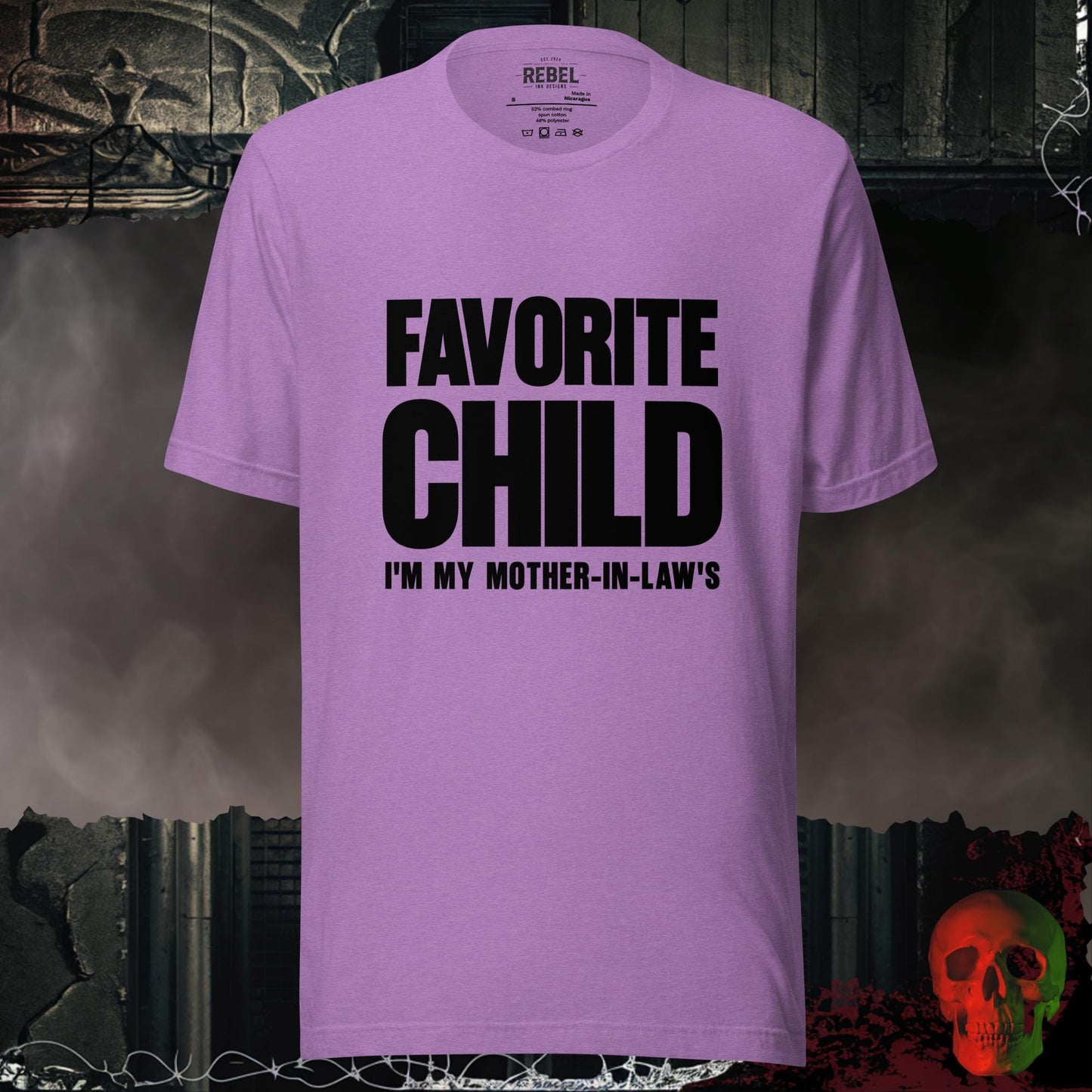 T-Shirt Heather Team Purple / S Favorite Child I'm My Mother-In-Law's Graphic Statement Tee