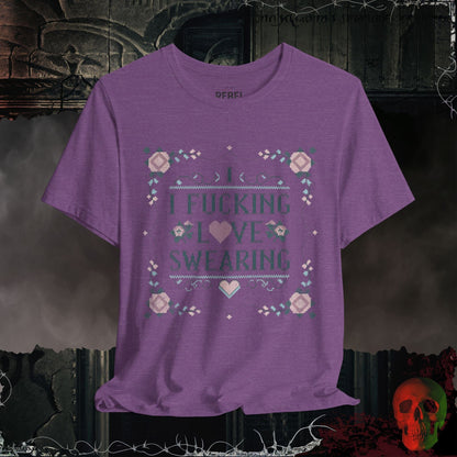 T-Shirt Heather Team Purple / S I F'ing Love Swearing Tee