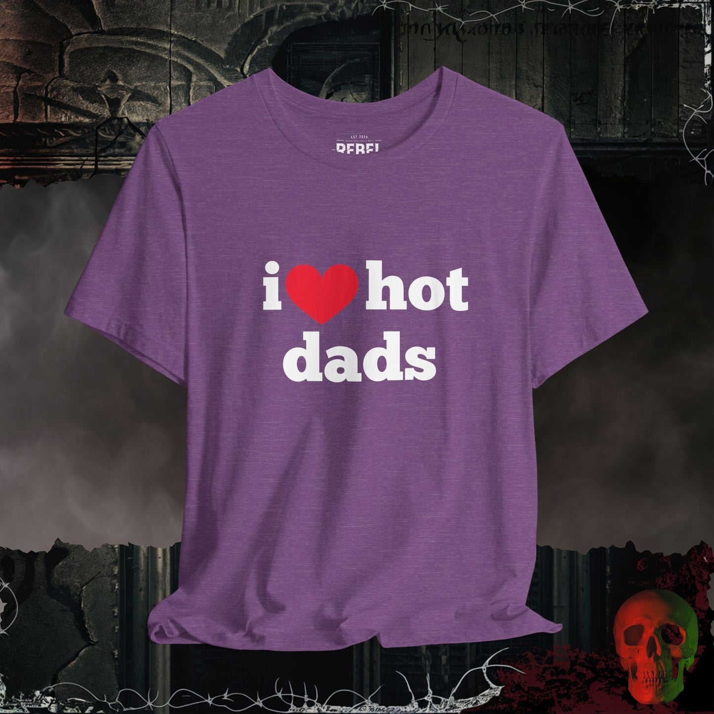 T-Shirt Heather Team Purple / S I ❤️ Hot Dads T-shirt