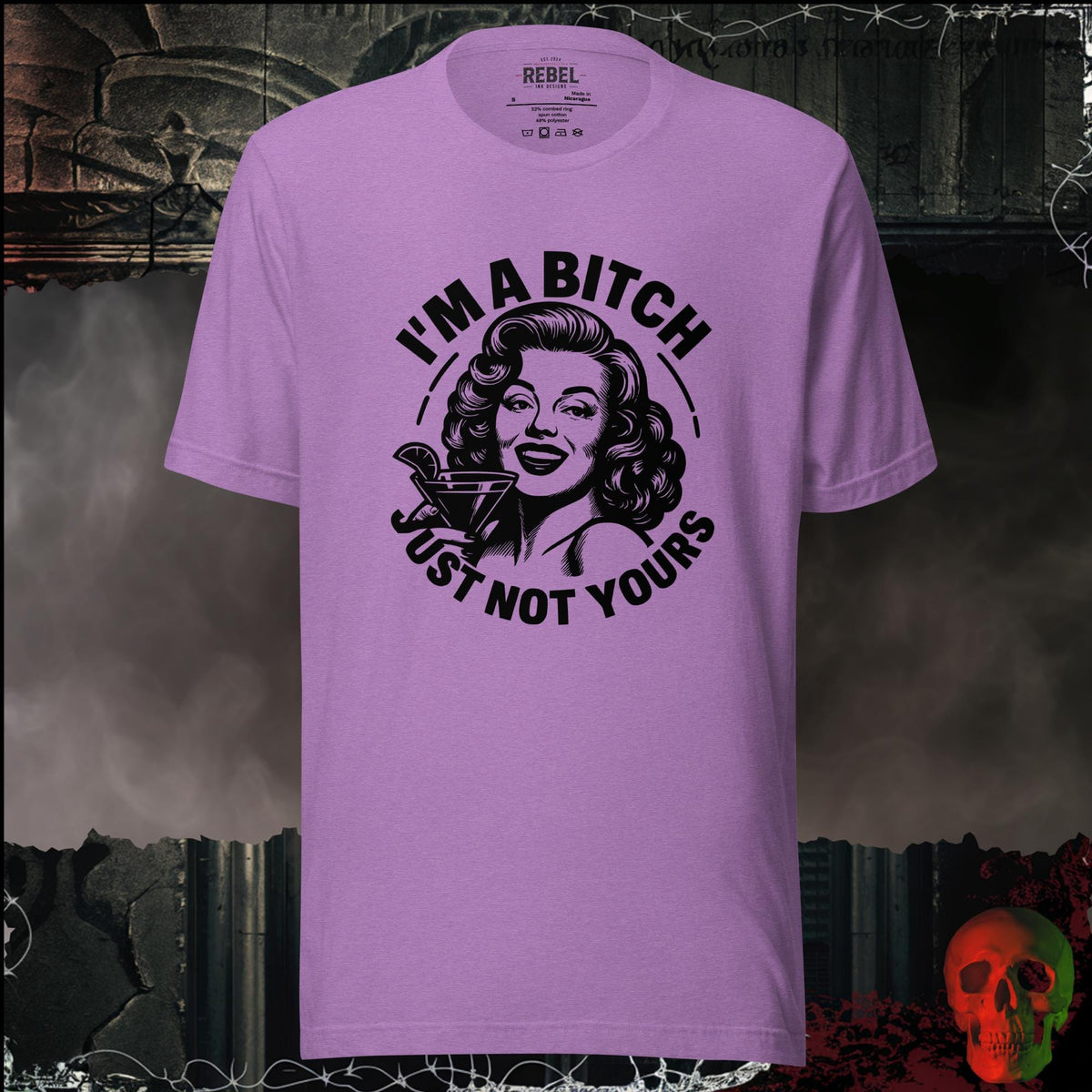 T-Shirt Heather Team Purple / S I'm a Bitch, Just Not Yours Graphic Tee | Rebel Ink Designs