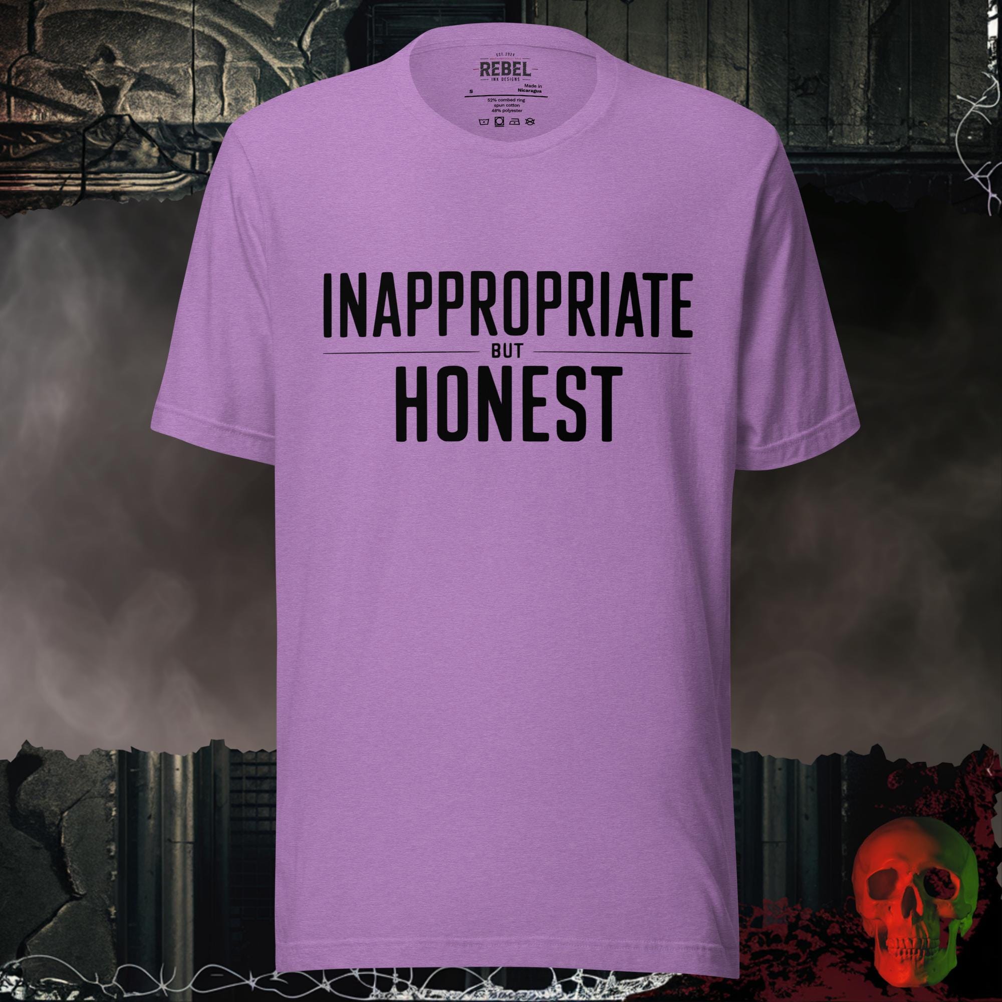 T-Shirt Heather Team Purple / S Inappropriate But Honest Graphic Tee | Rebel Ink Designs