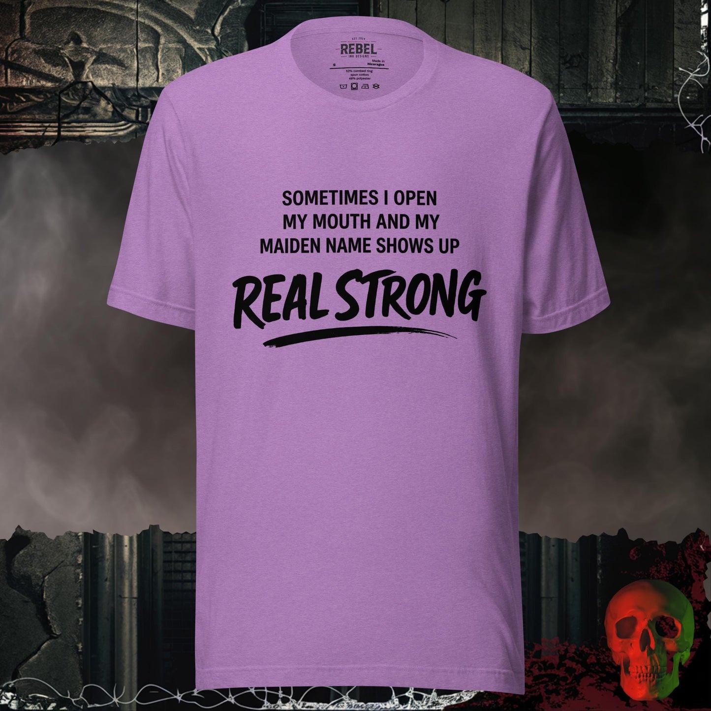 T-Shirt Heather Team Purple / S My Maiden Name Slips Out Tee