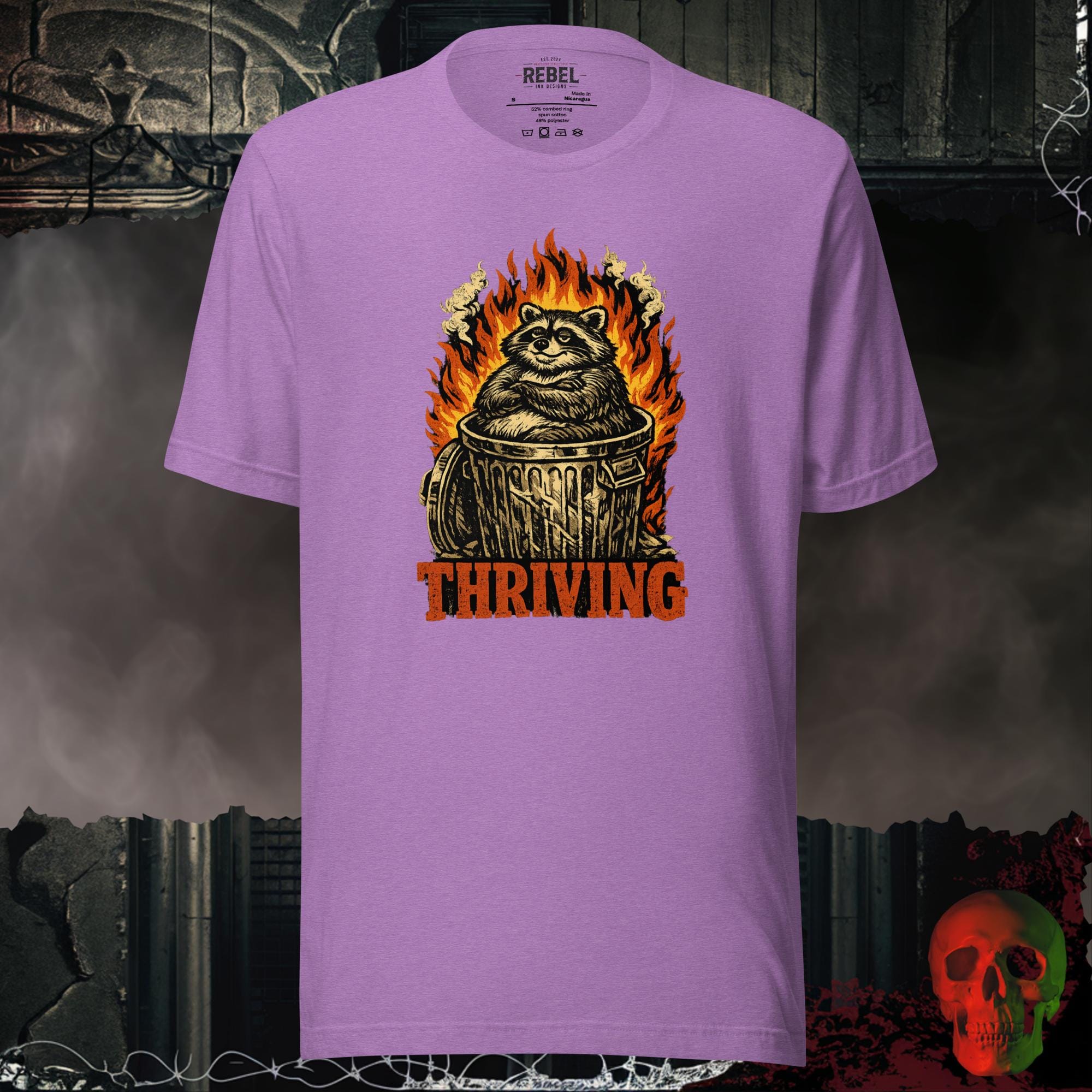 T-Shirt Heather Team Purple / S Thriving Bold Graphic Statement Tee | Rebel Ink