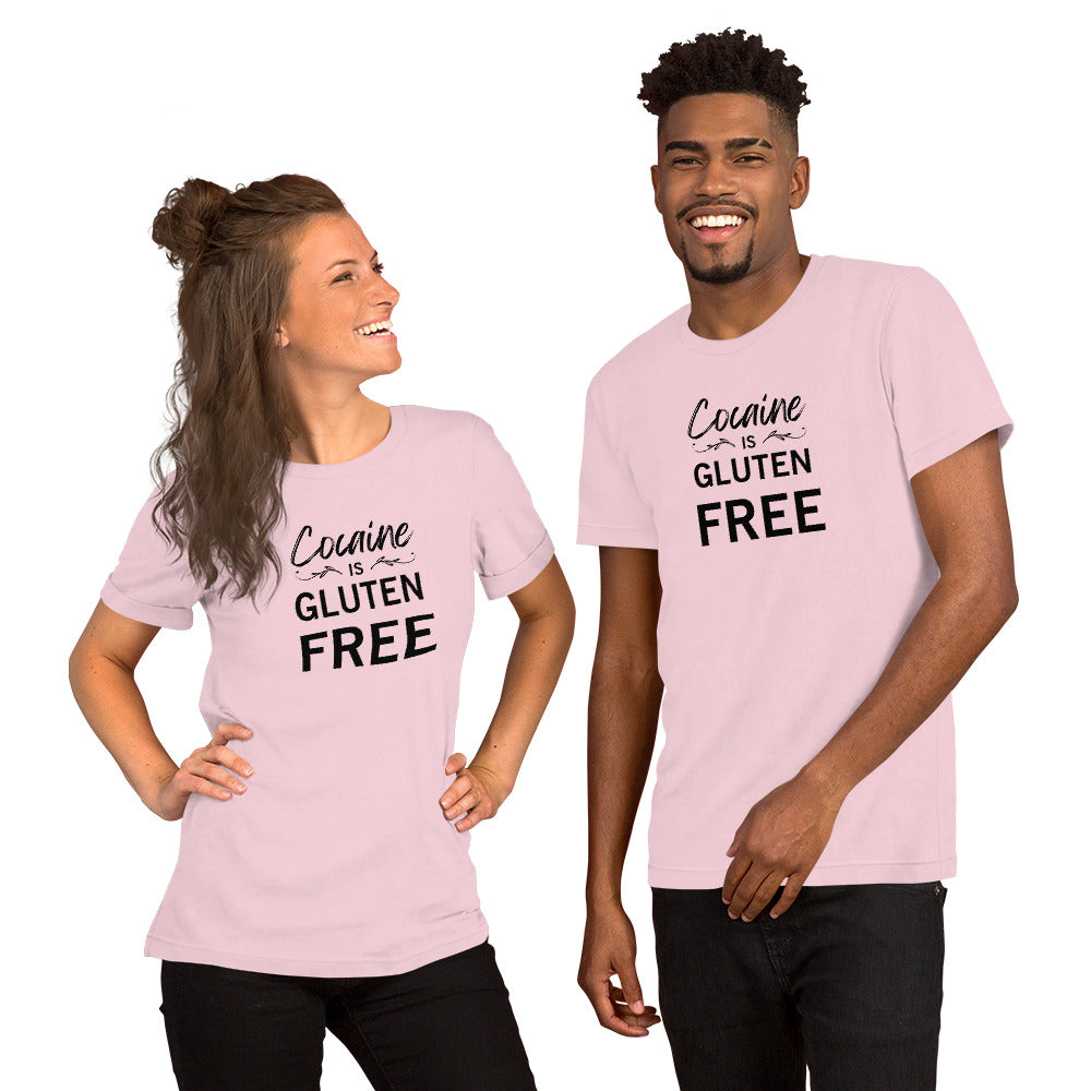 T-Shirt Soft Pink / S Cocaine is Gluten Free T-Shirt