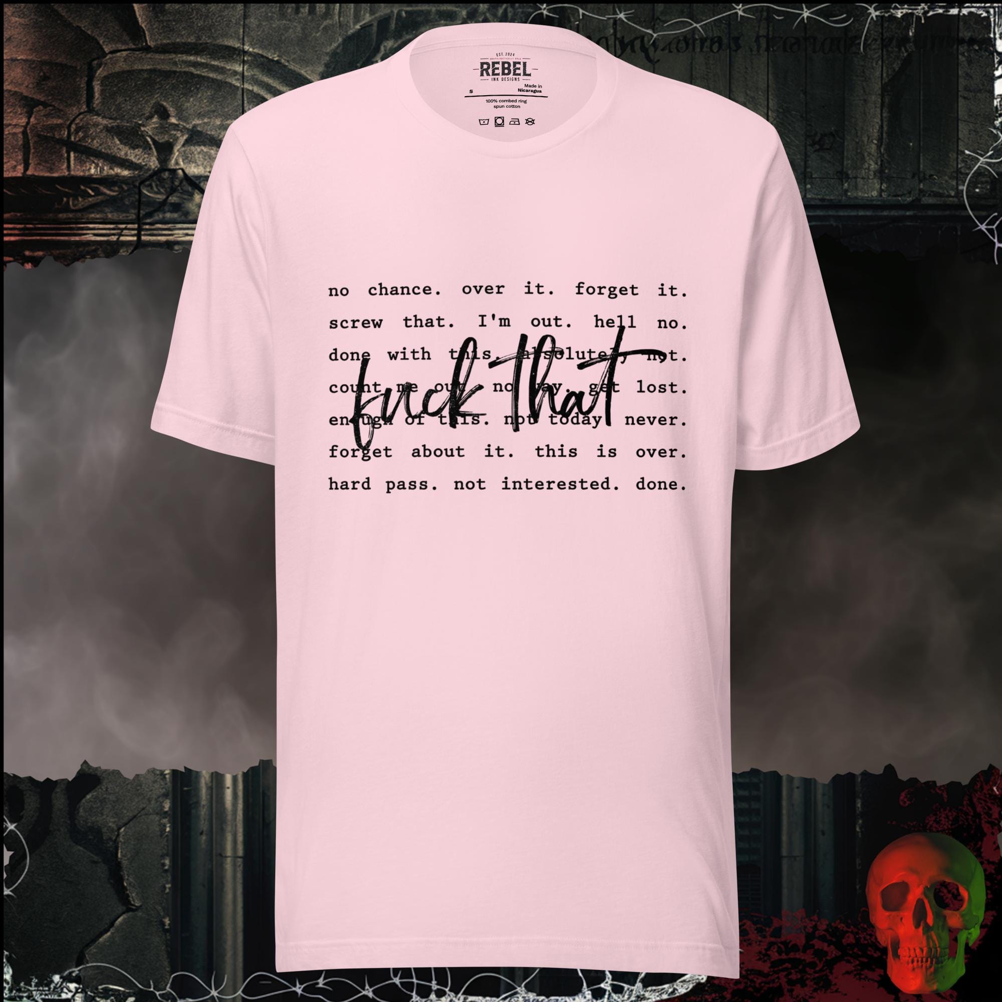 T-Shirt Soft Pink / S F*ck That Graphic Tee | Rebel Ink Designs