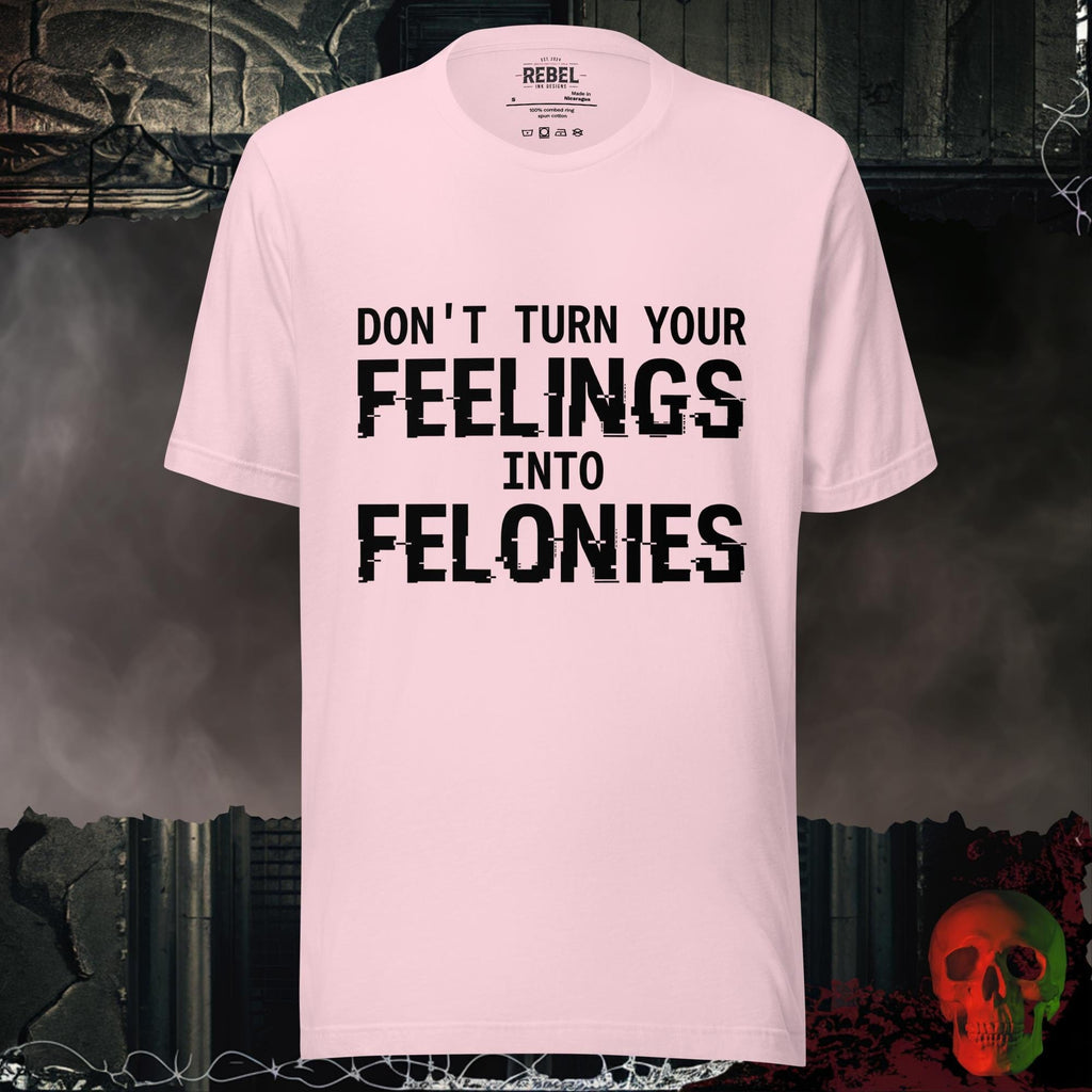 T-Shirt Soft Pink / S Feelings into Felonies Tee