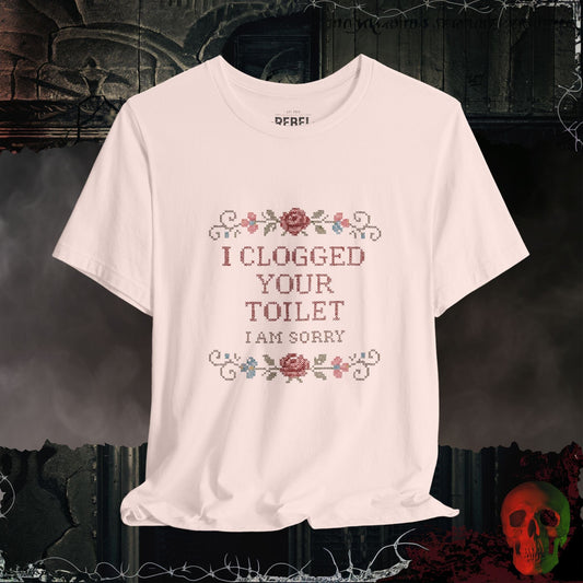 T-Shirt Soft Pink / S Floral Apology Toilet Tee