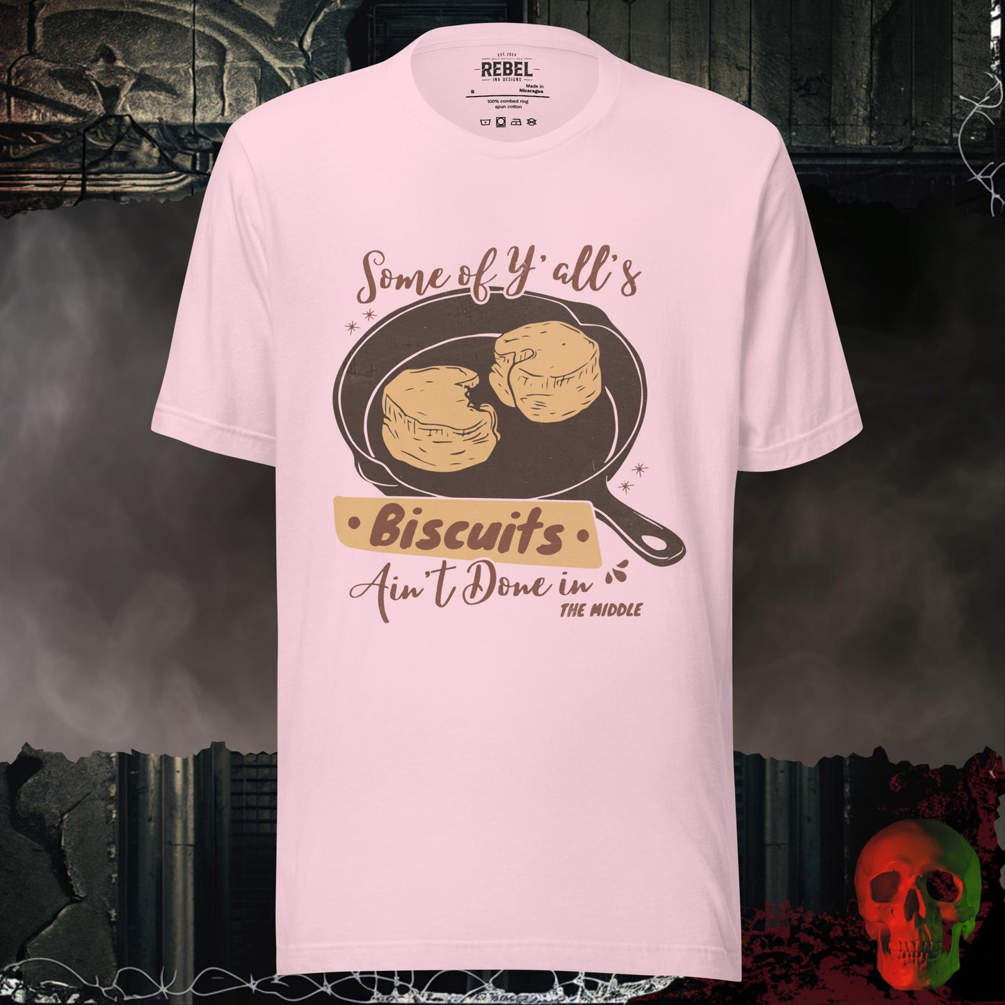 T-Shirt Soft Pink / S Half Baked Biscuits Tee