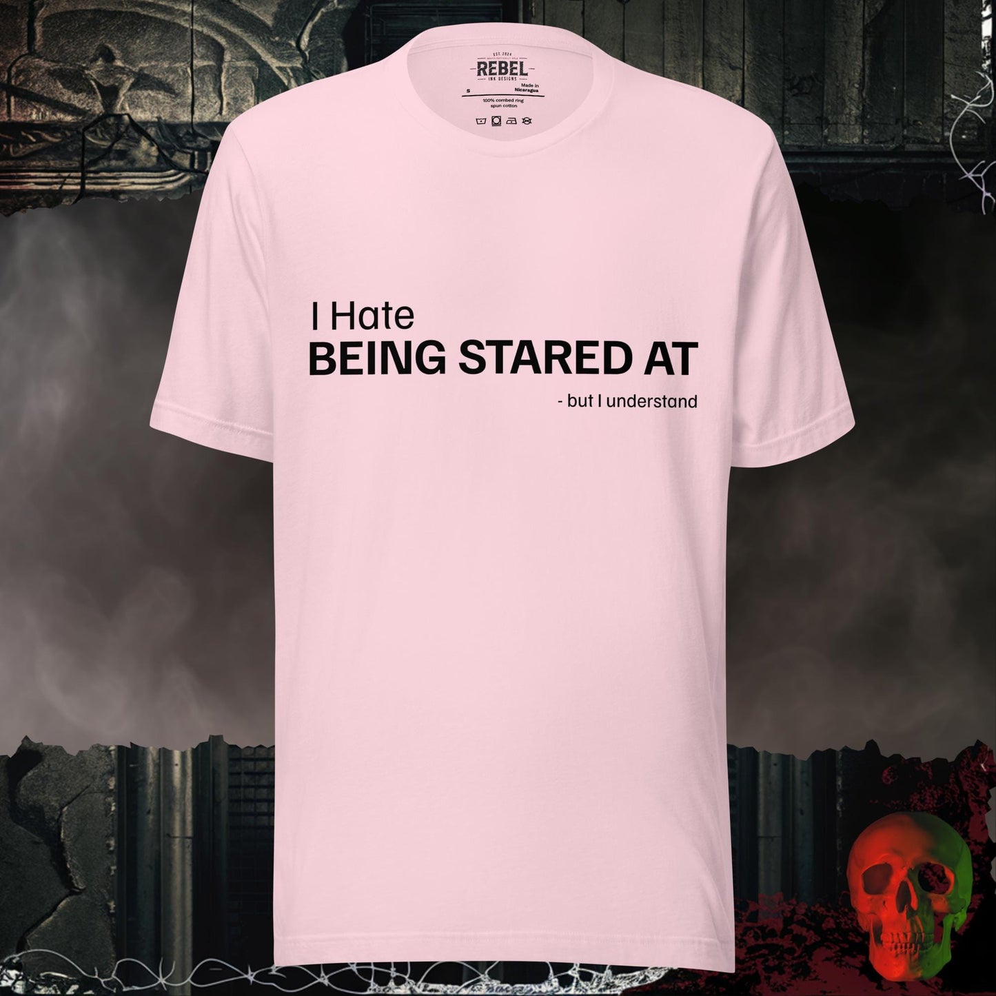T-Shirt Soft Pink / S Hate Being Stared At Tee