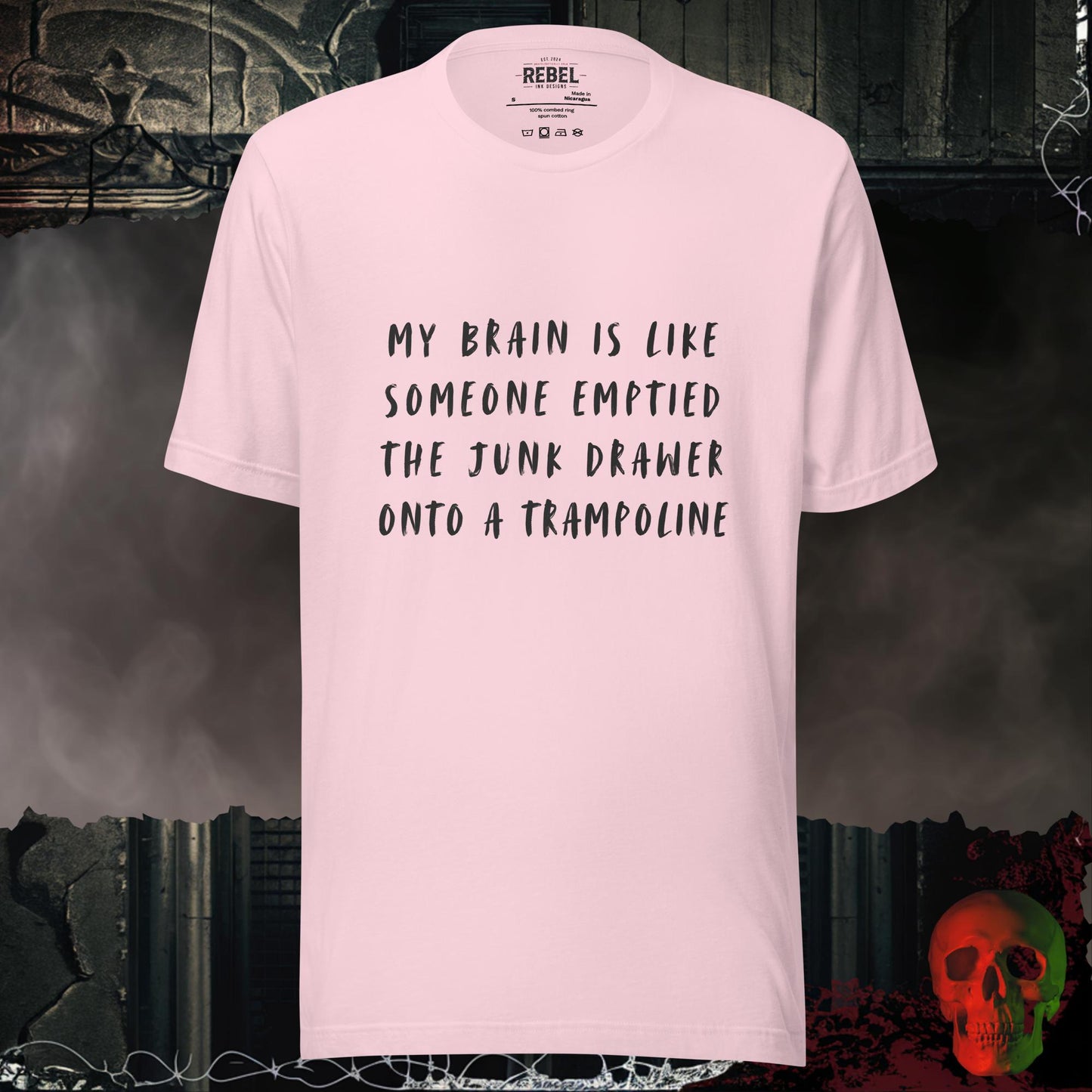T-Shirt Soft Pink / S Junk Drawer Brain Tee