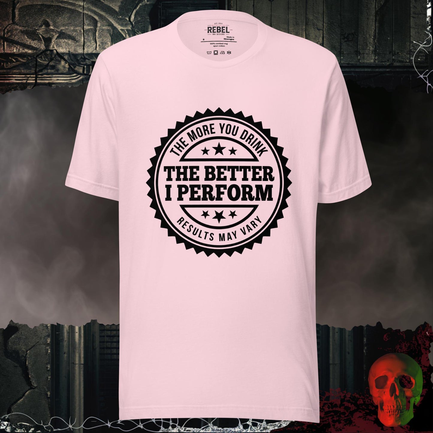 T-Shirt Soft Pink / S More Drinking Better Performance Tee