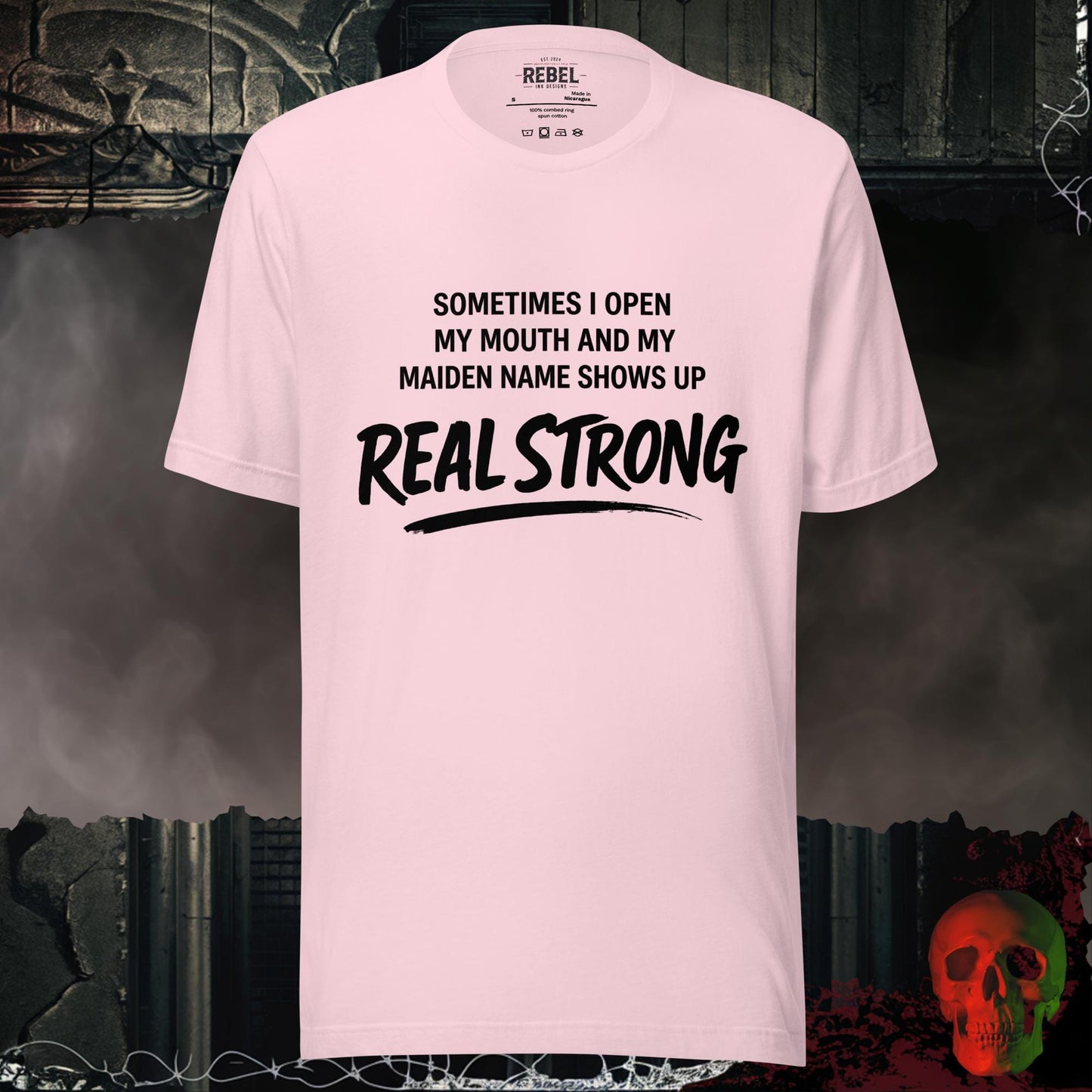 T-Shirt Soft Pink / S My Maiden Name Slips Out Tee