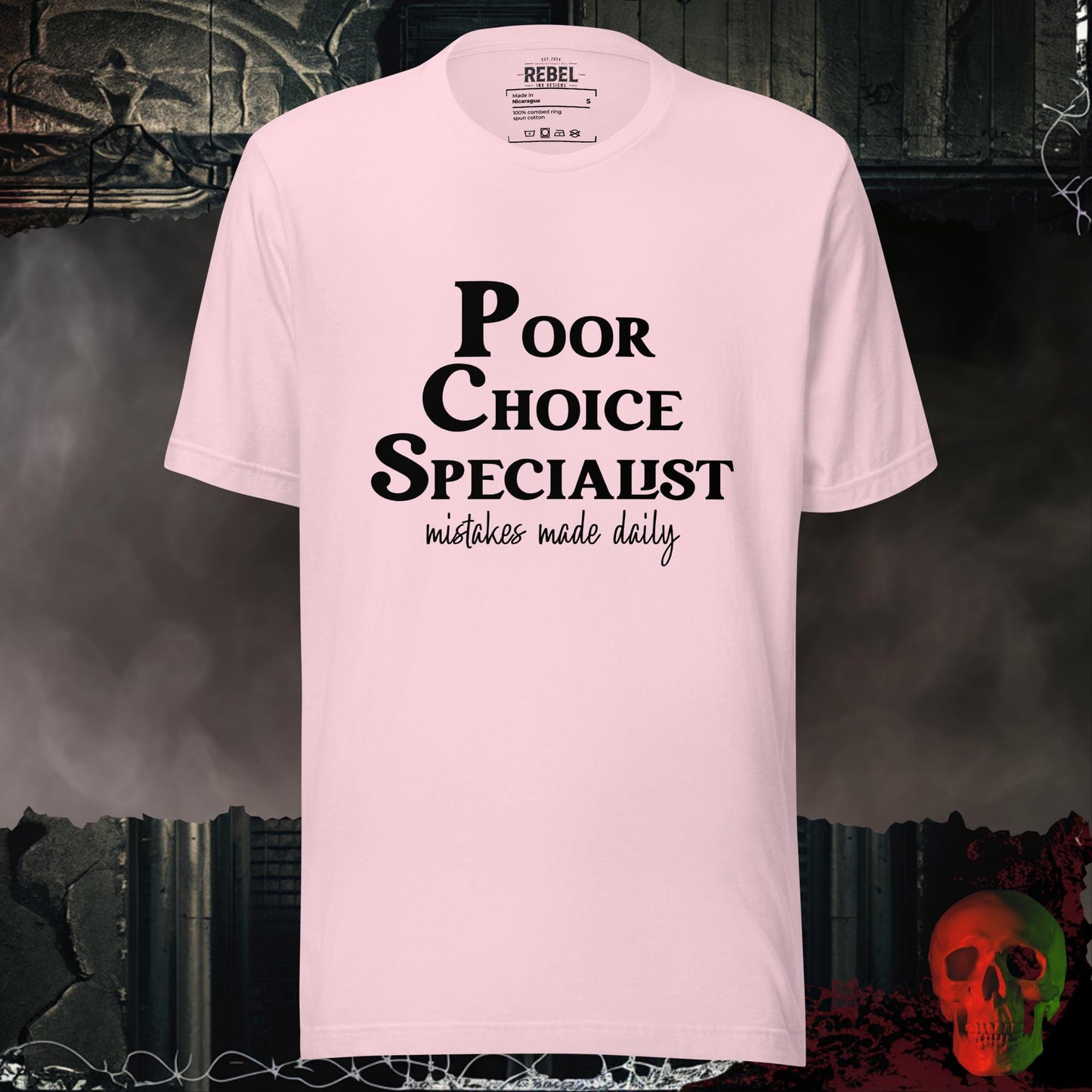 T-Shirt Soft Pink / S Poor Choice Specialist Tee