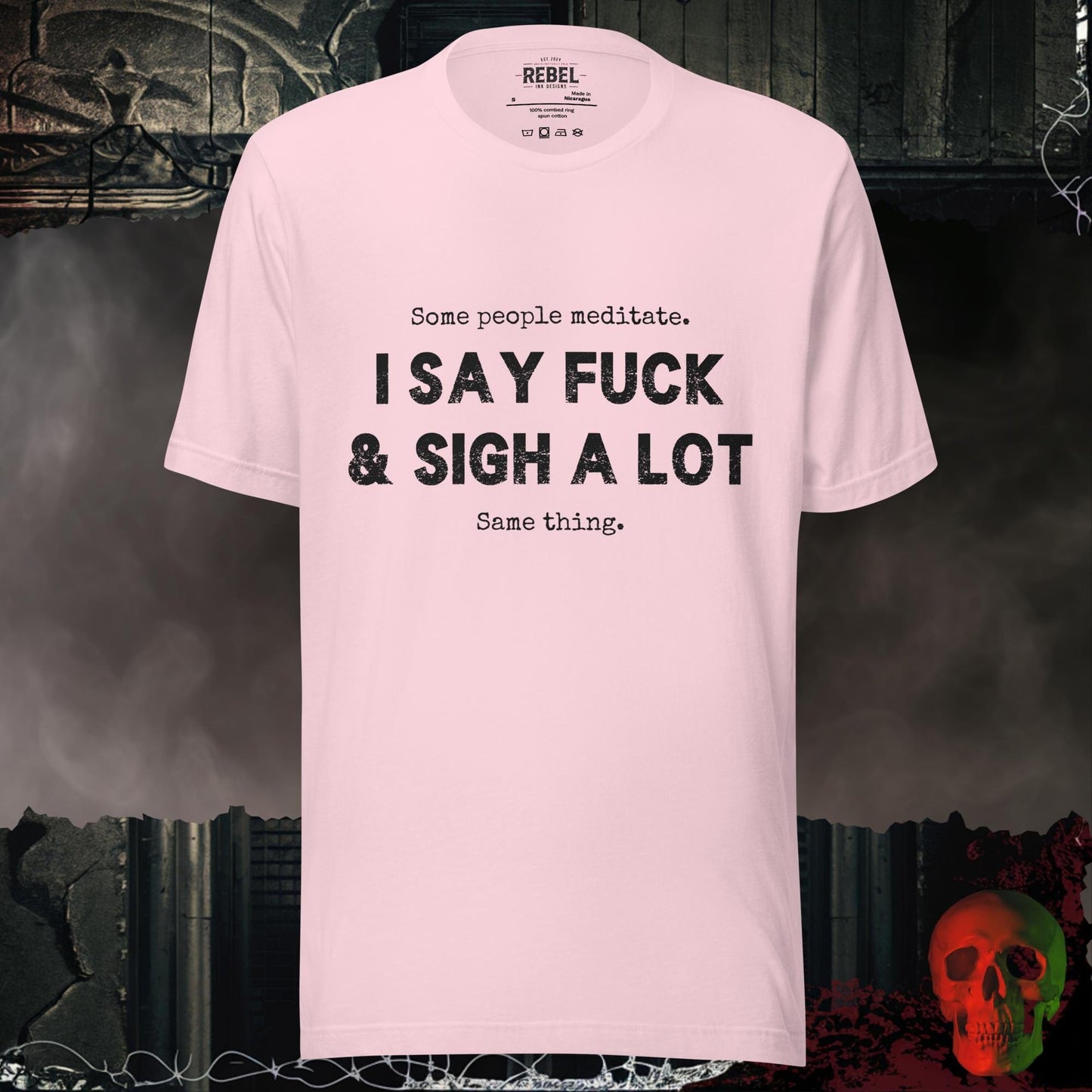 T-Shirt Soft Pink / S Some People Meditate Tee